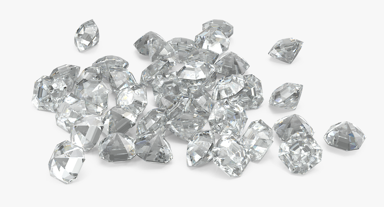 Asscher Cut Diamond 3D model