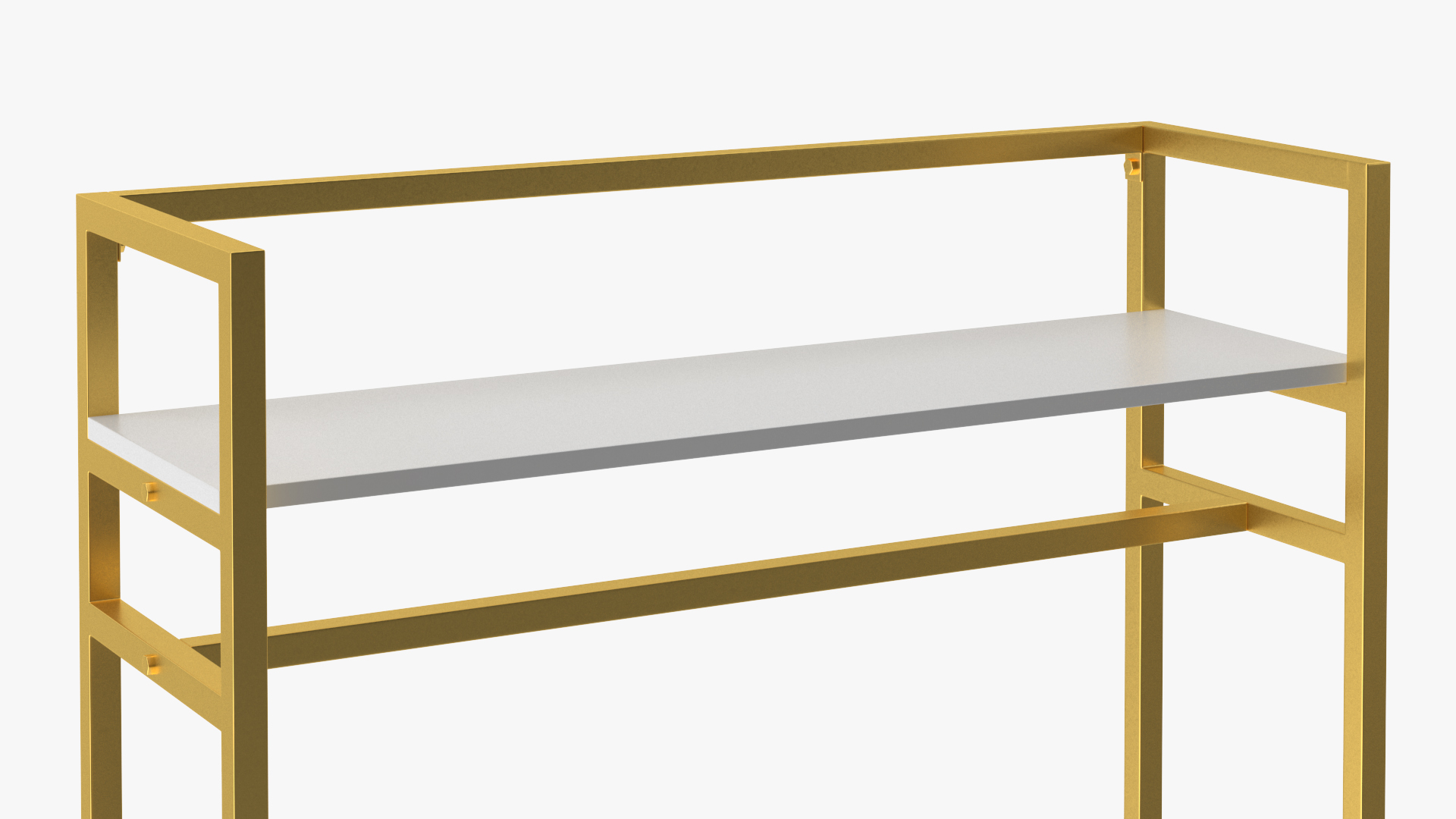 3D Golden Cloth Rack with Shelf model