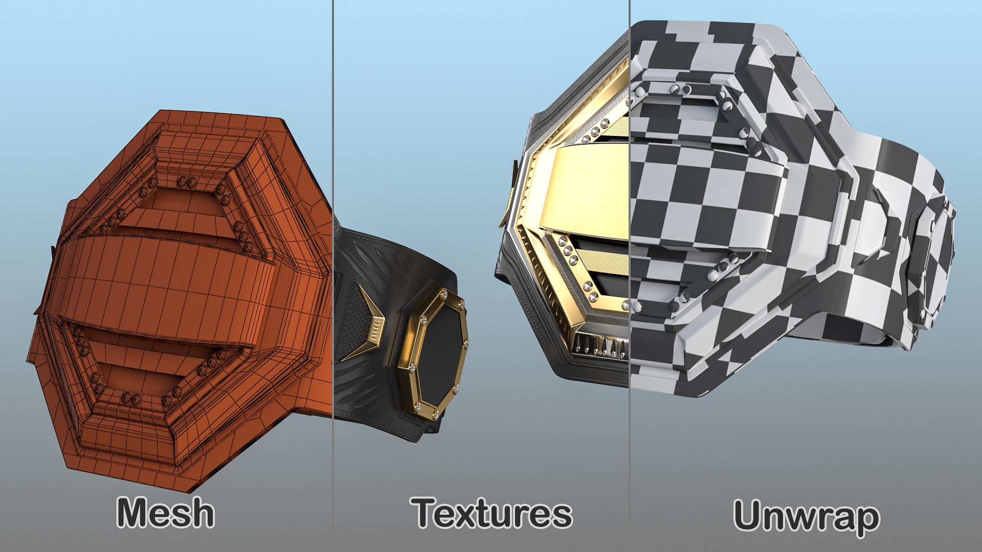 3D Champion Belt model