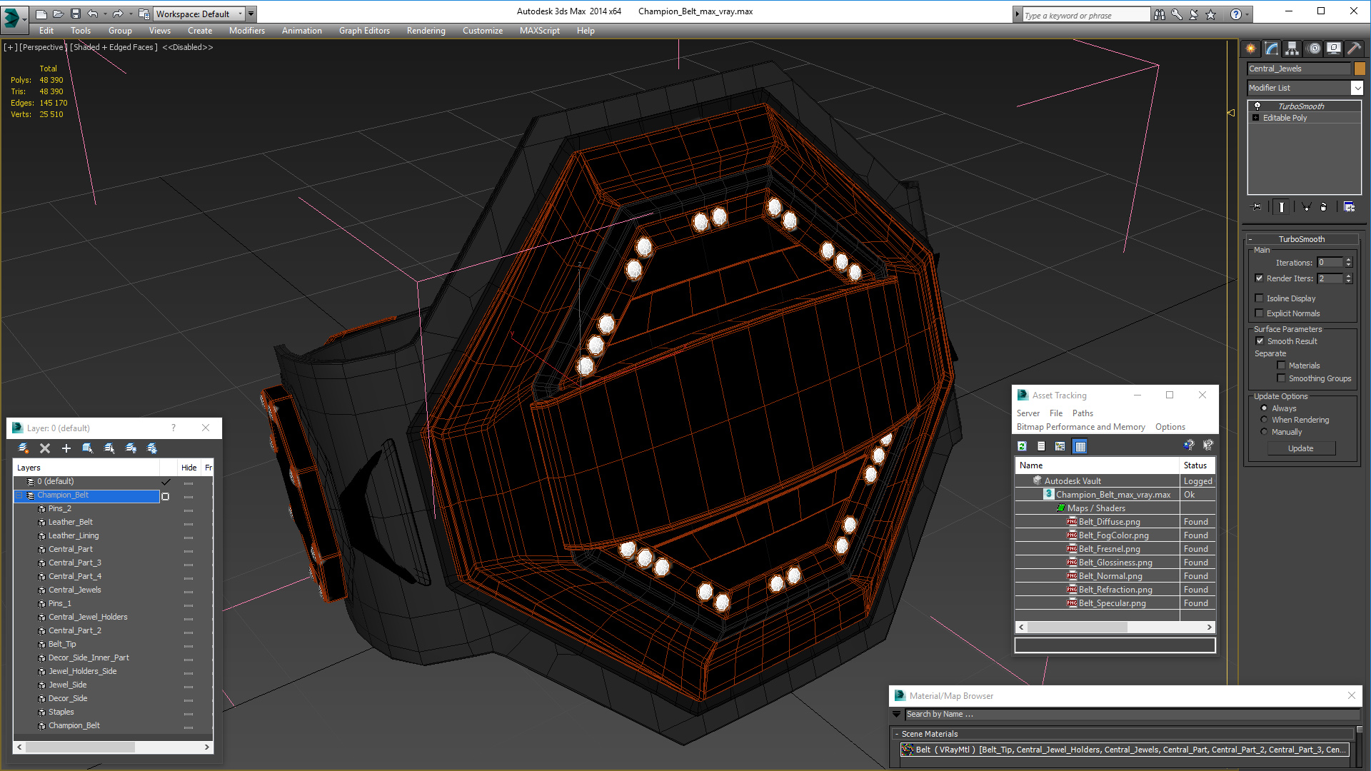 3D Champion Belt model