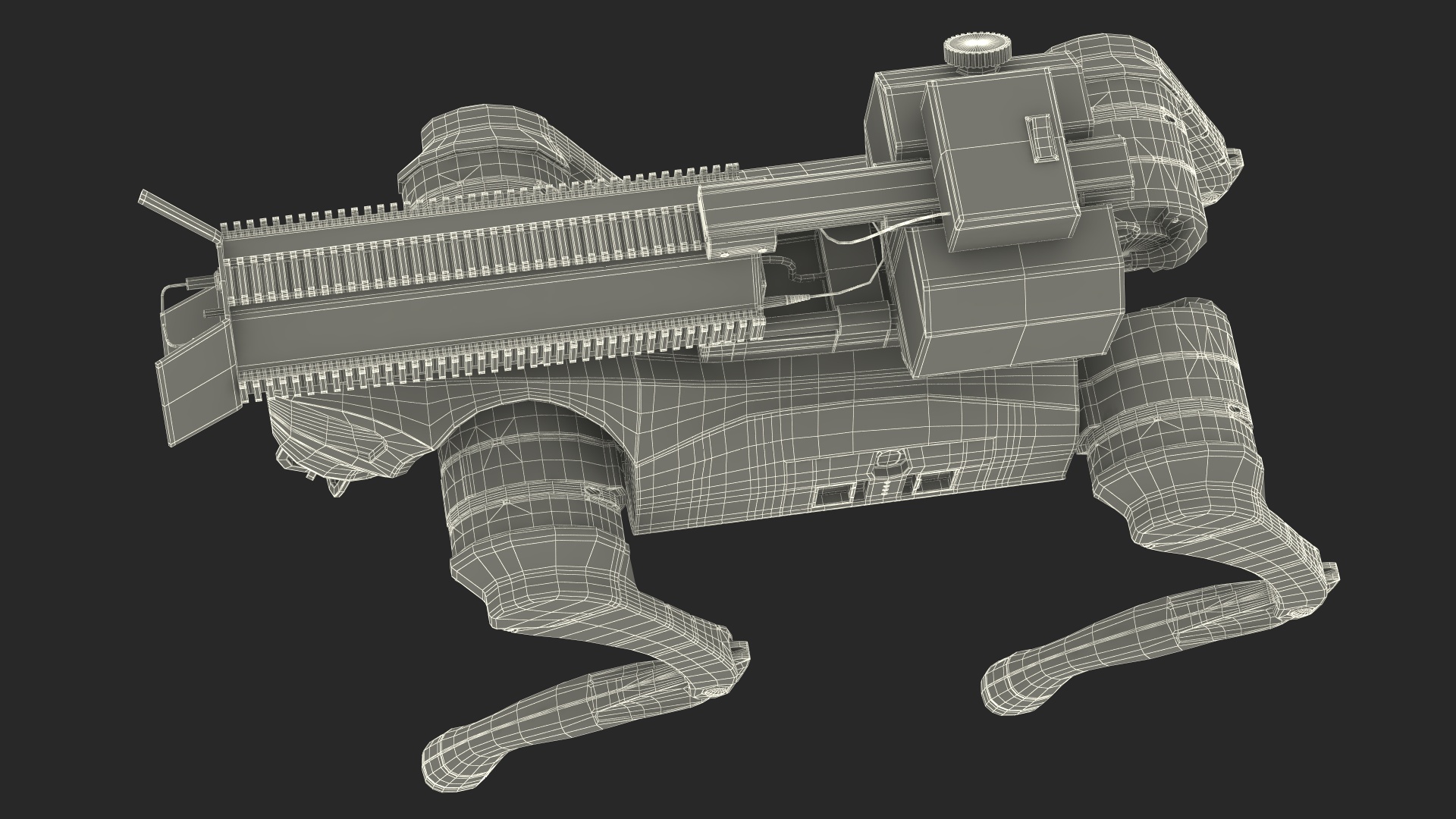 Robot Dog with a Flamethrower 3D model