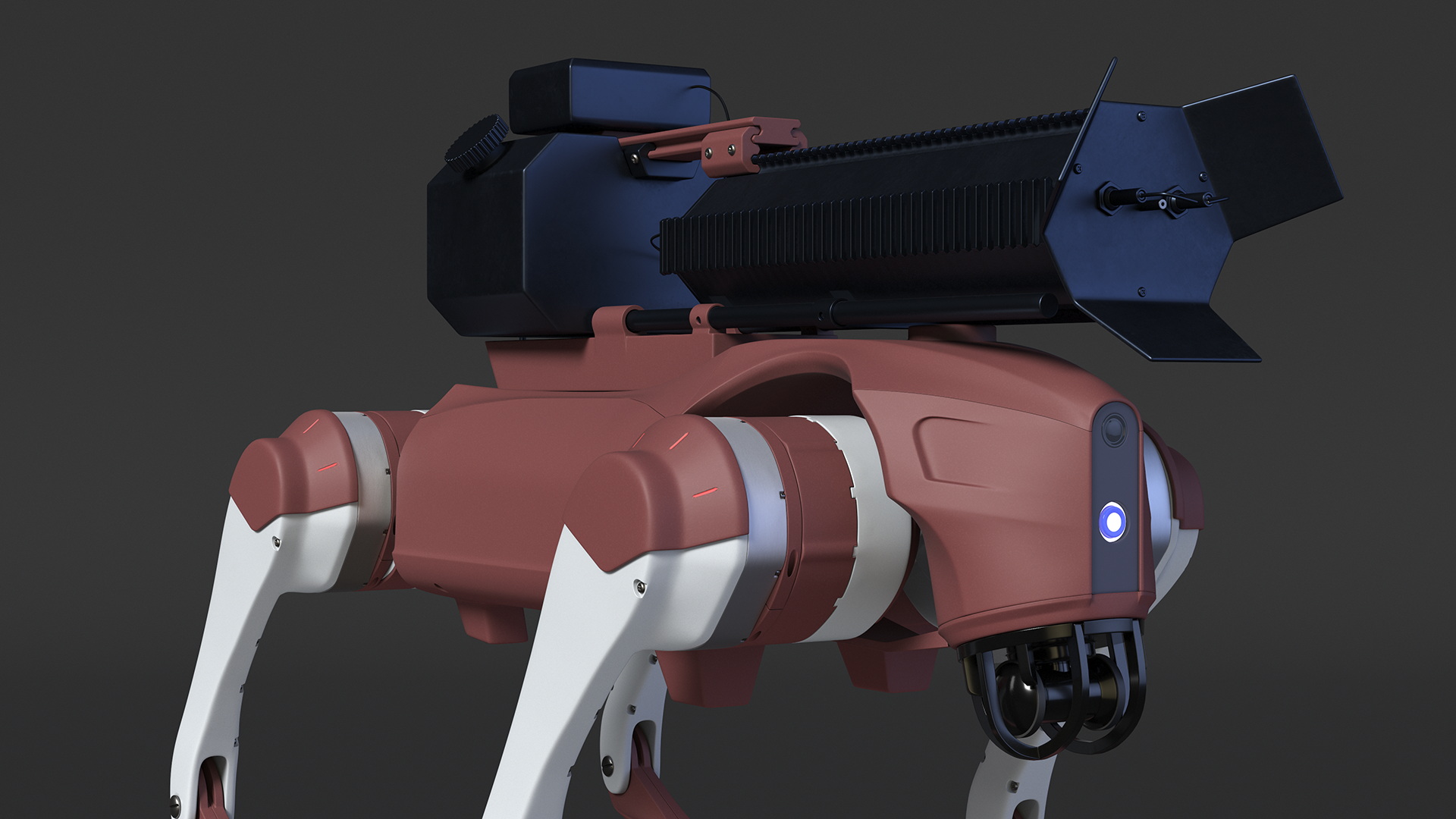 Robot Dog with a Flamethrower 3D model