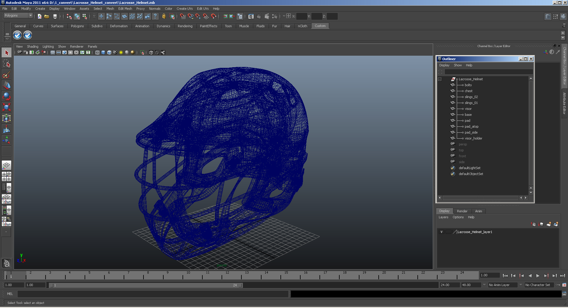 3D model Lacrosse Helmet
