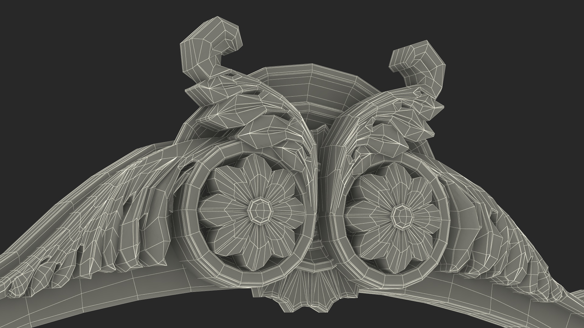 Decorative Wooden Baroque Ornament 3D model