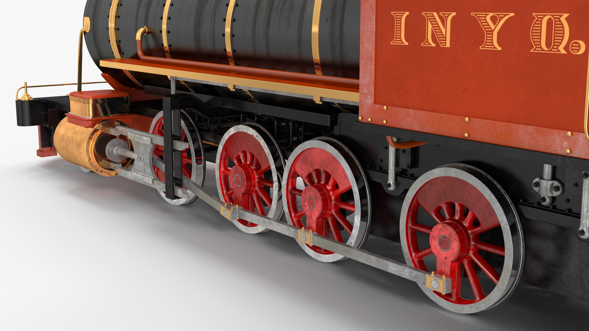 Steam Train And Freight Wagon 3D model
