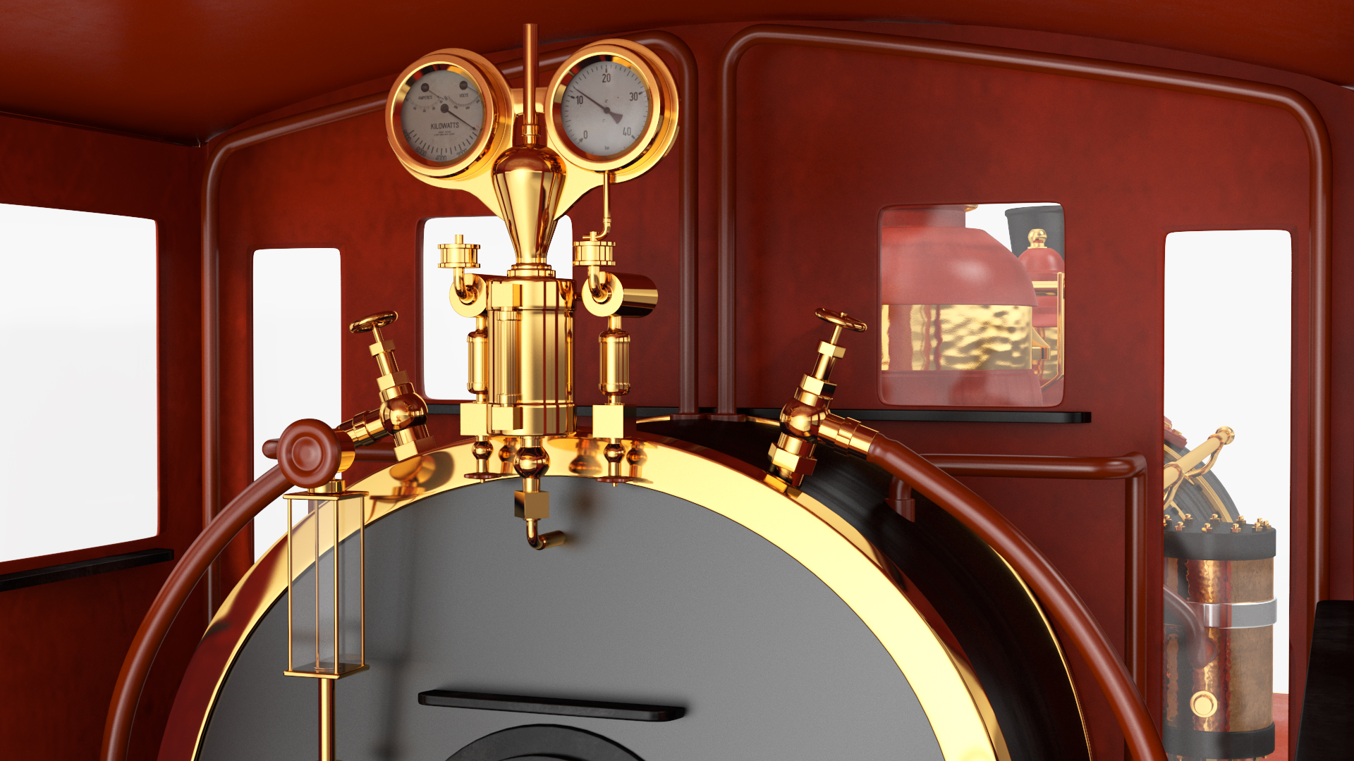 Steam Train And Freight Wagon 3D model