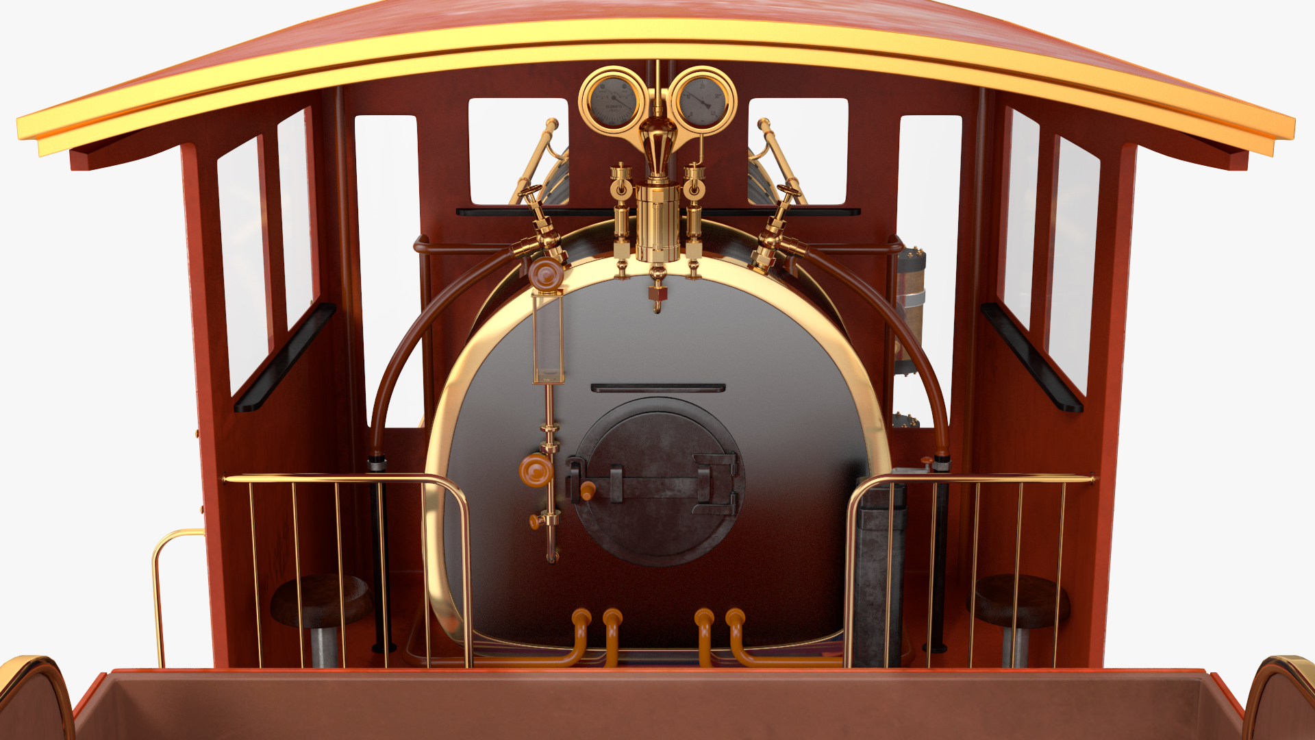 Steam Train And Freight Wagon 3D model