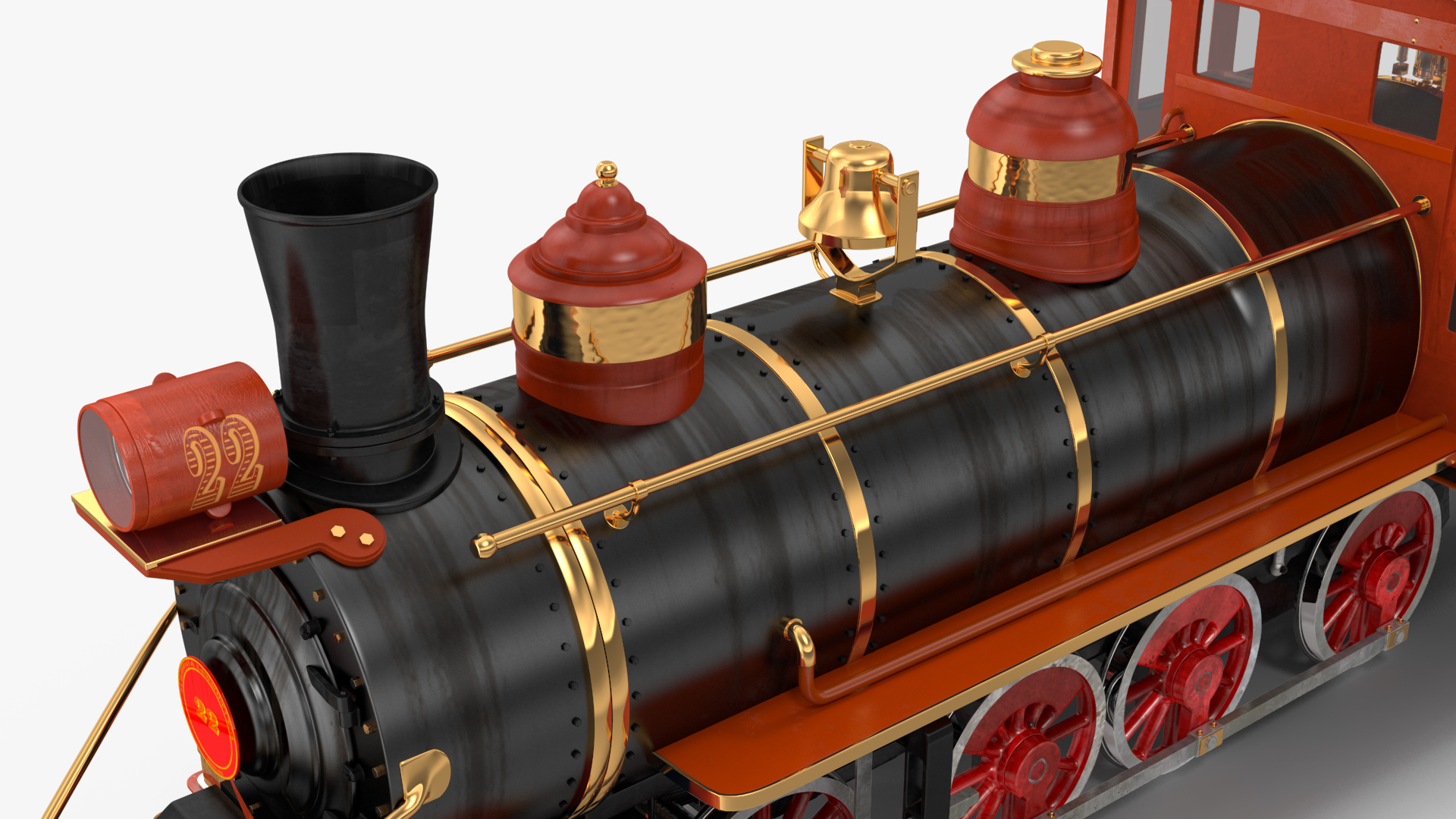 Steam Train And Freight Wagon 3D model