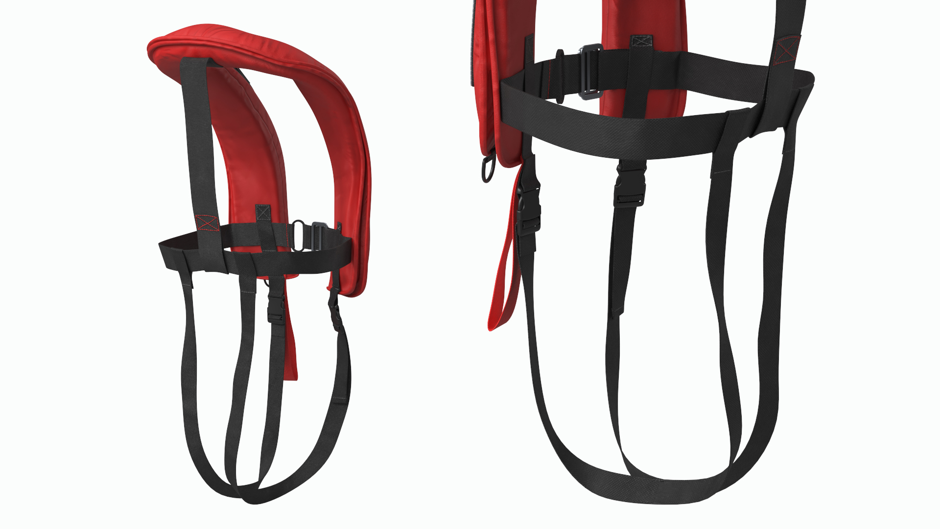 Inflatable Life Jacket with Reflective Panel Red - view 5