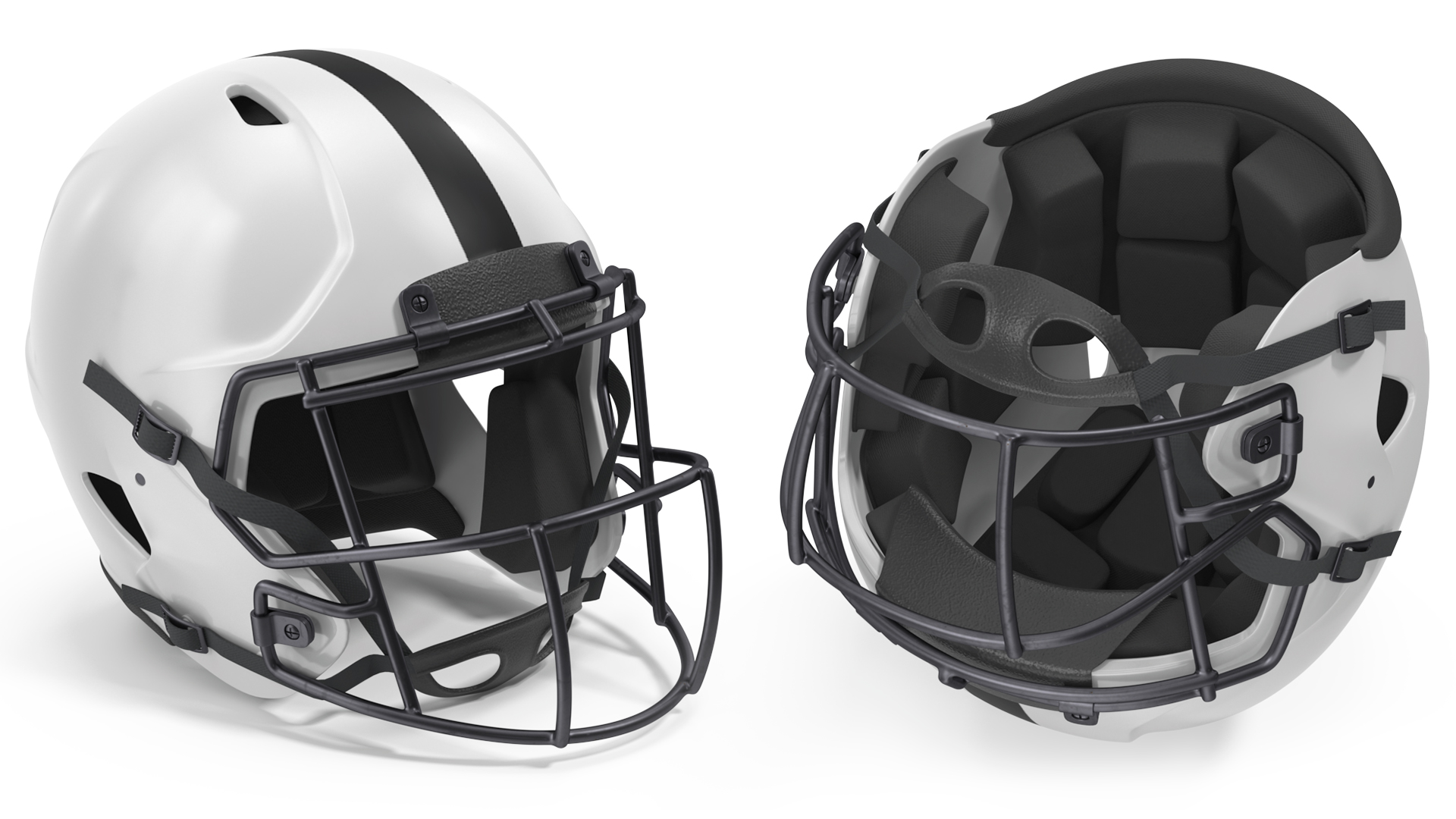 3D White Uniform Football Player Rigged