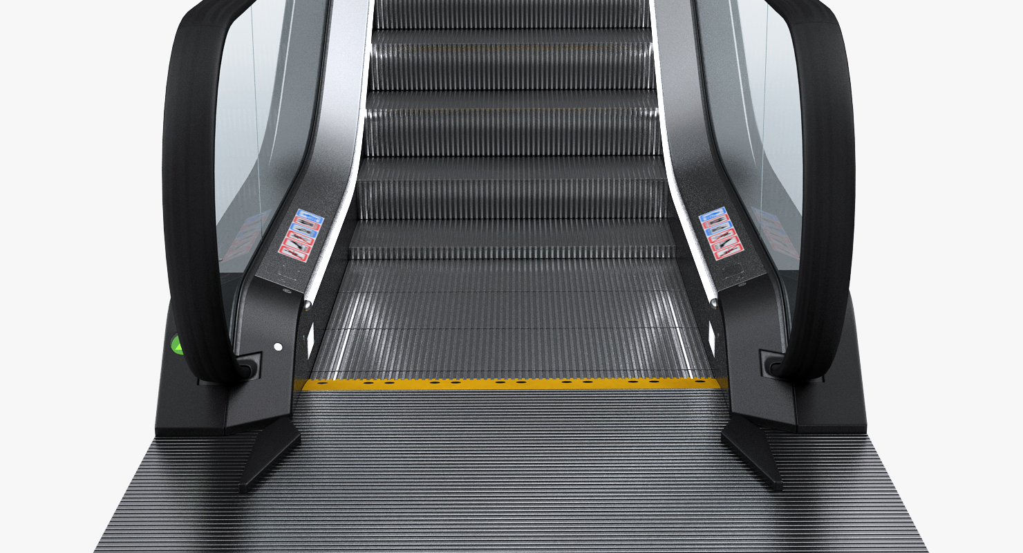 3D Escalator 2 Rigged model