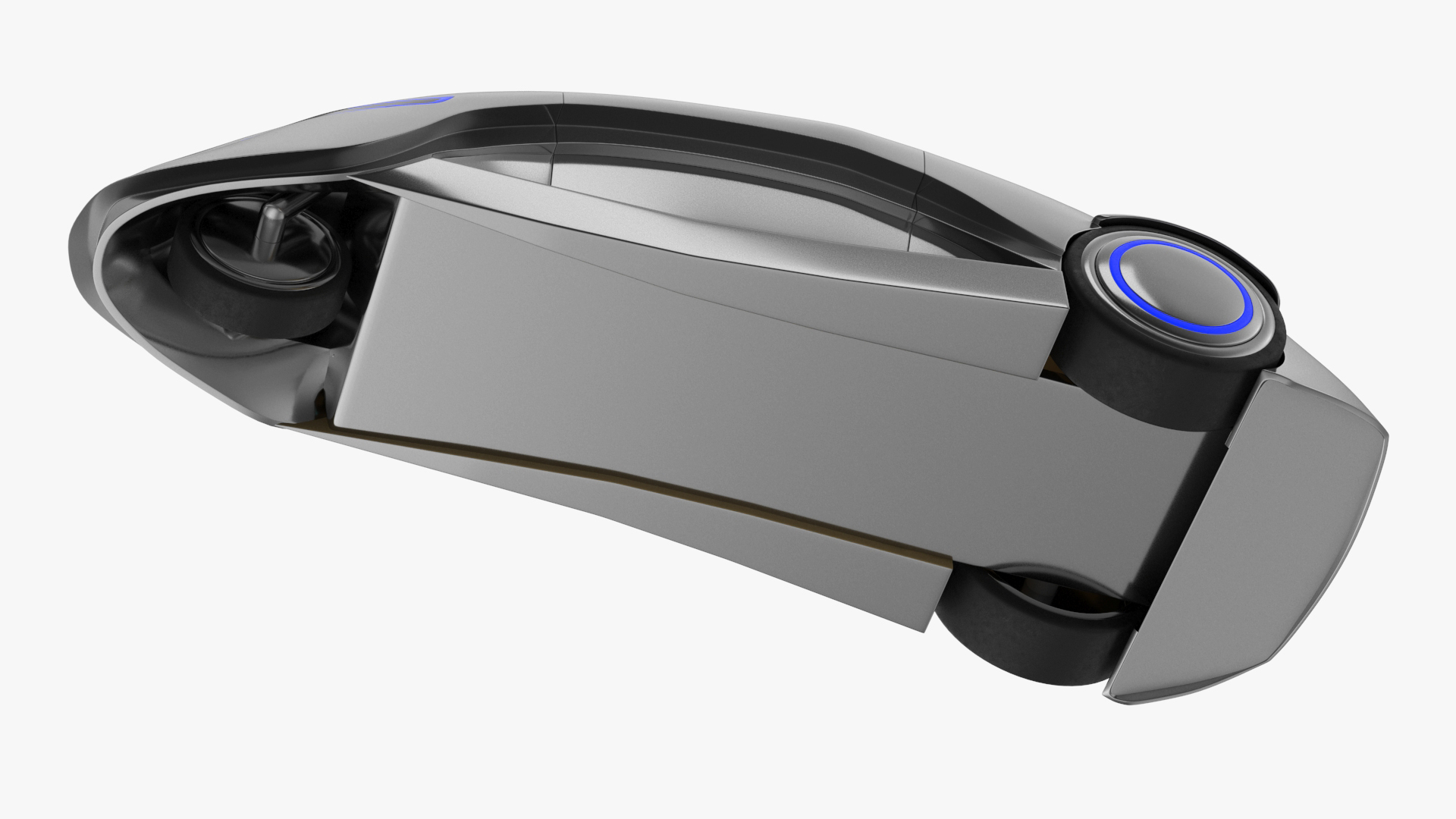 Futuristic Car Trike Metallic 3D model