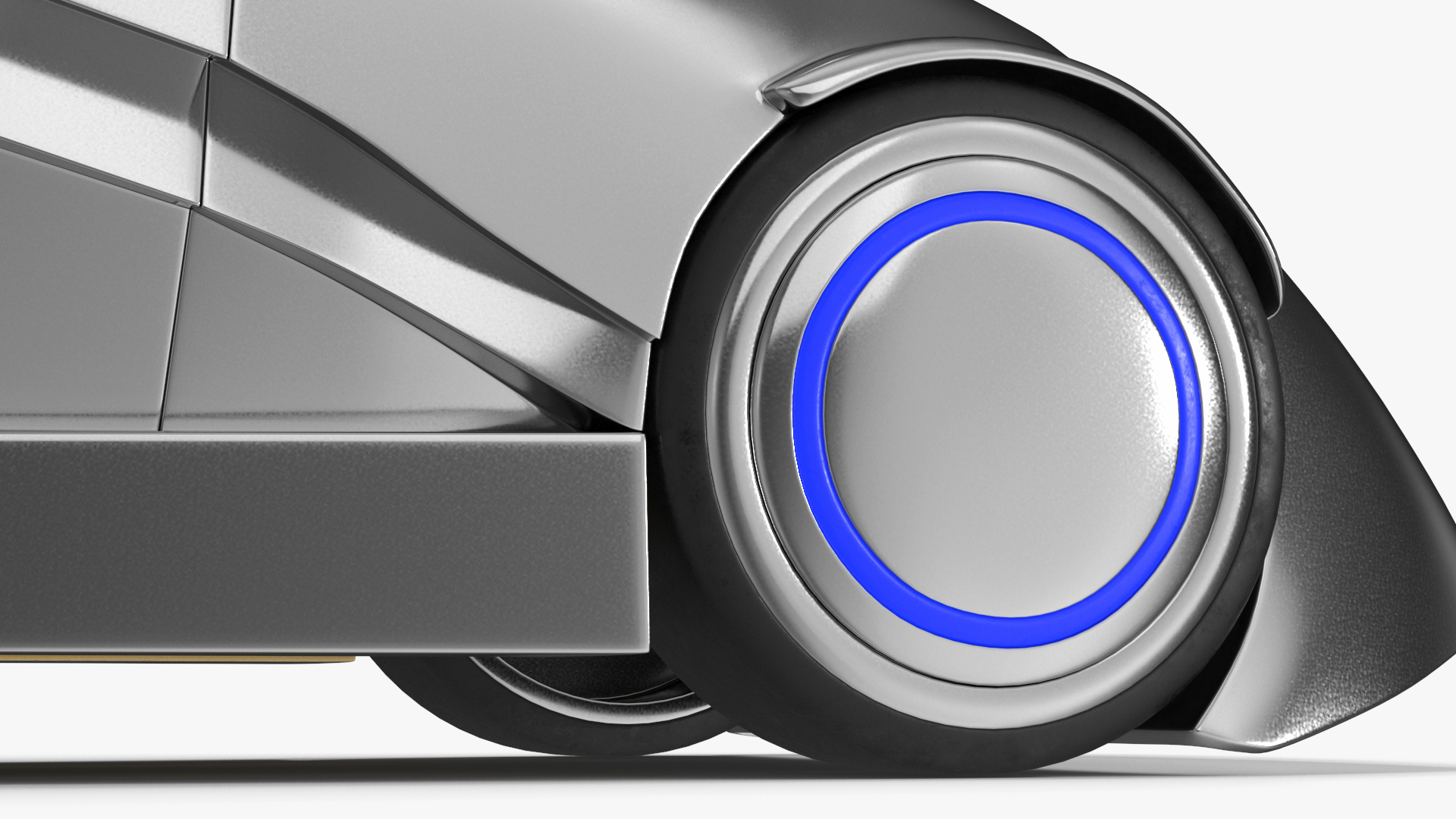 Futuristic Car Trike Metallic 3D model