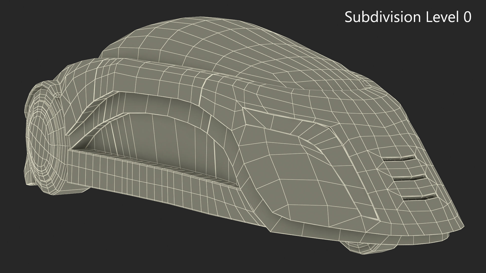 Futuristic Car Trike Metallic 3D model