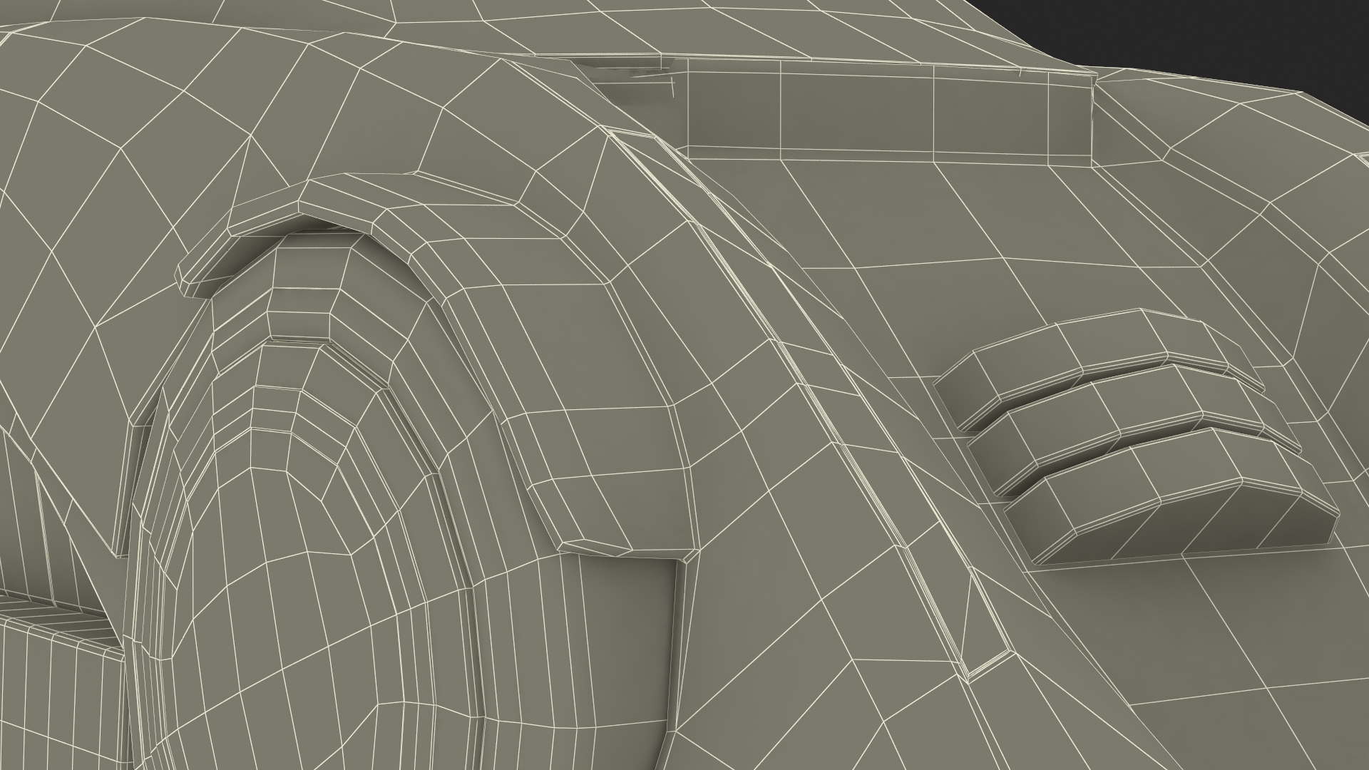 Futuristic Car Trike Metallic 3D model