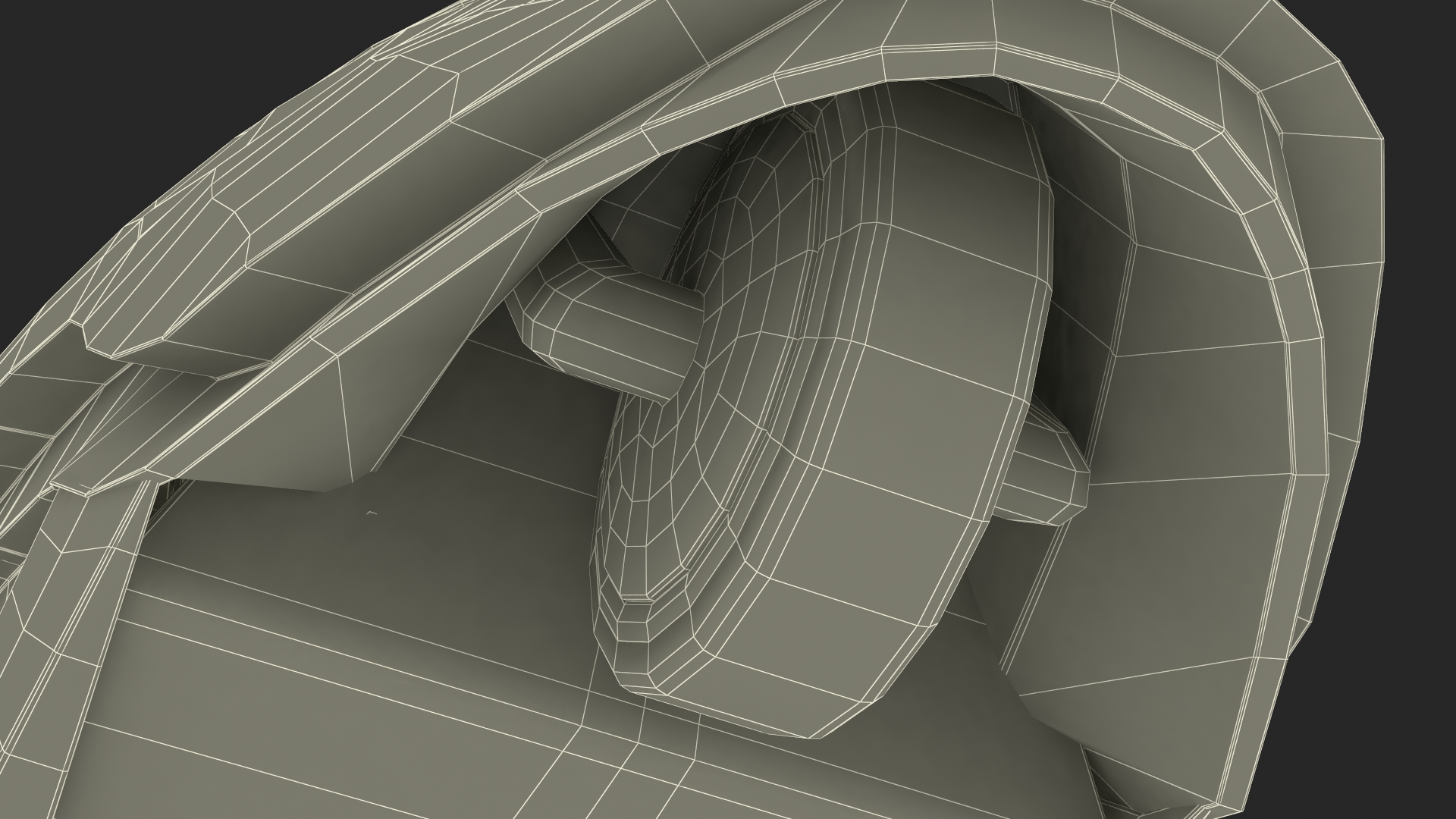 Futuristic Car Trike Metallic 3D model