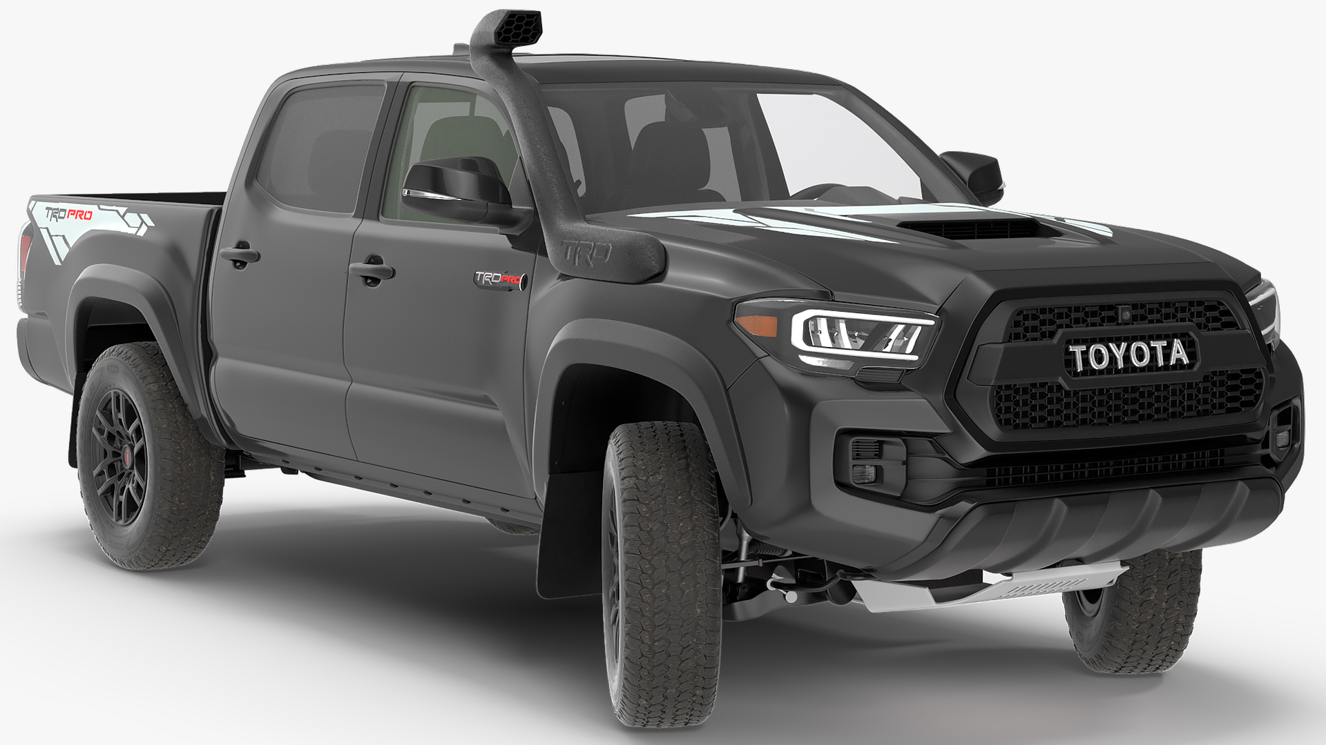 Toyota Tacoma TRD Pro Midnight Black Metallic 2021 Rigged 3D