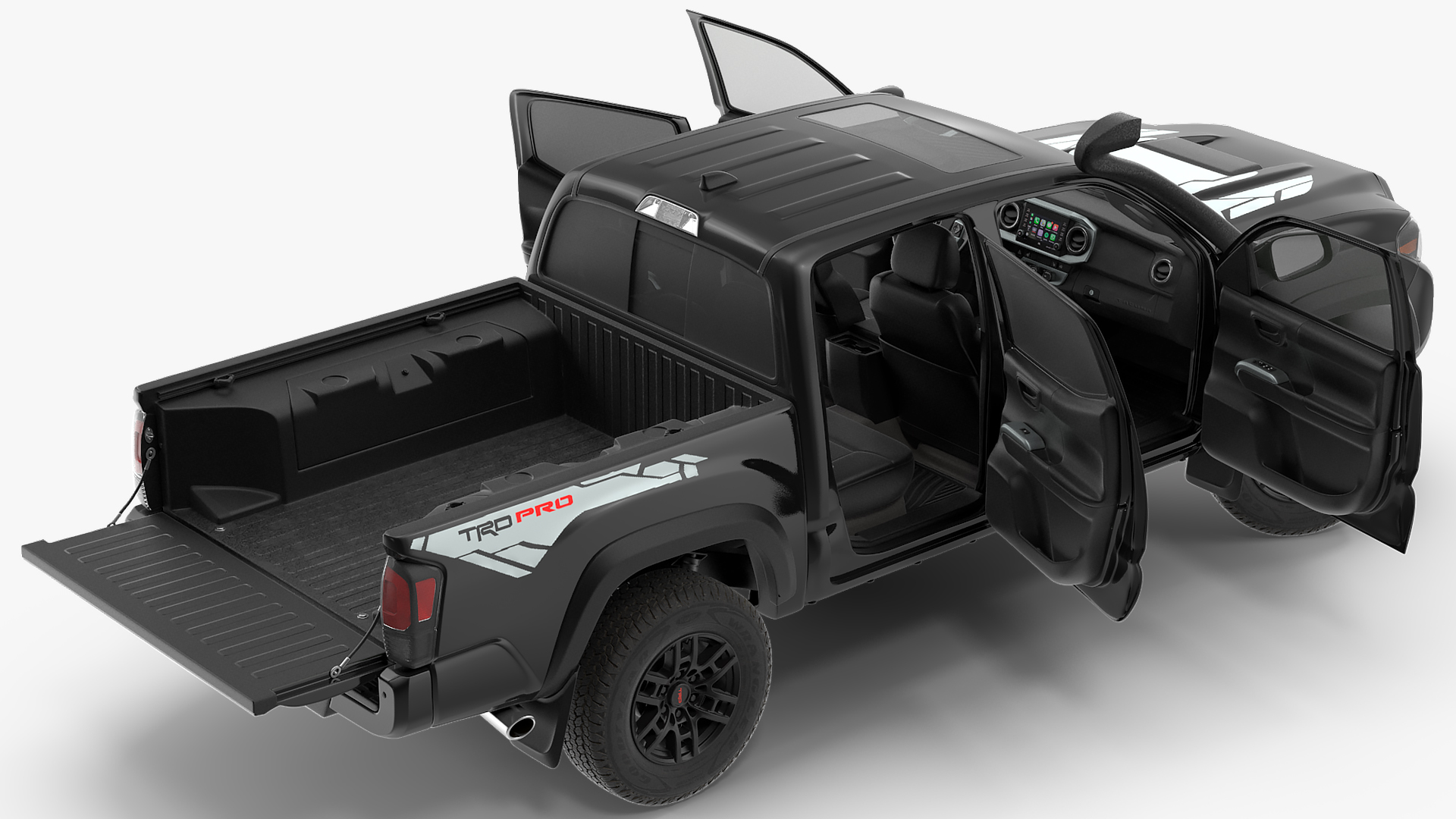 Toyota Tacoma TRD Pro Midnight Black Metallic 2021 Rigged 3D