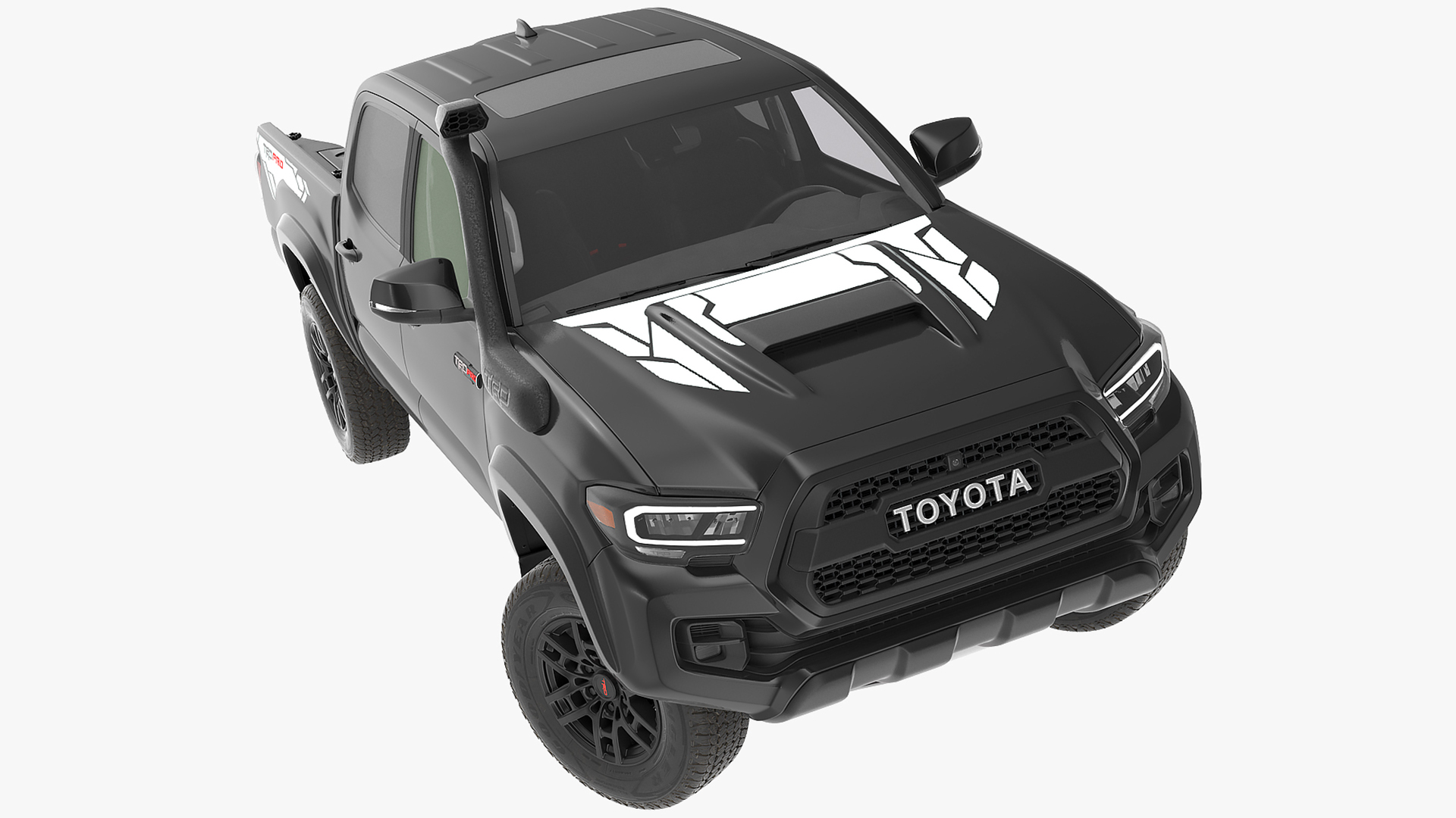 Toyota Tacoma TRD Pro Midnight Black Metallic 2021 Rigged 3D