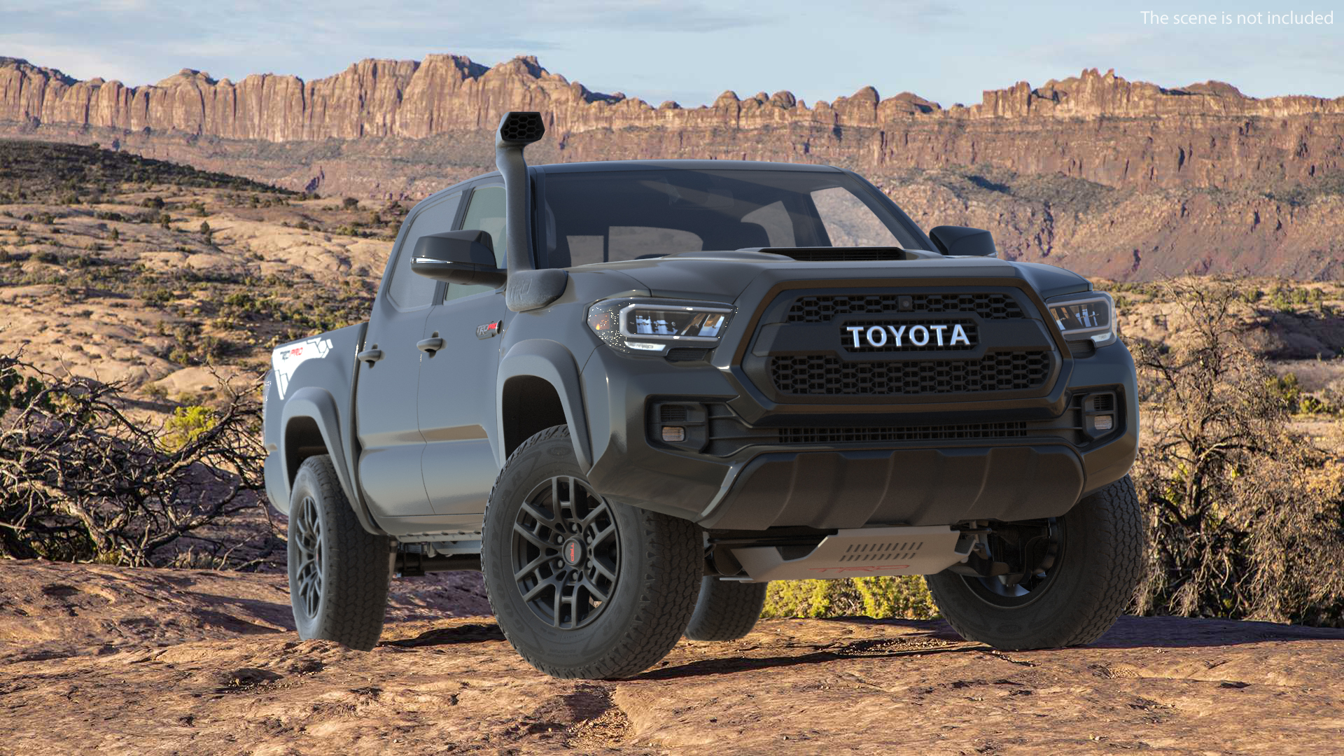 Toyota Tacoma TRD Pro Midnight Black Metallic 2021 Rigged 3D