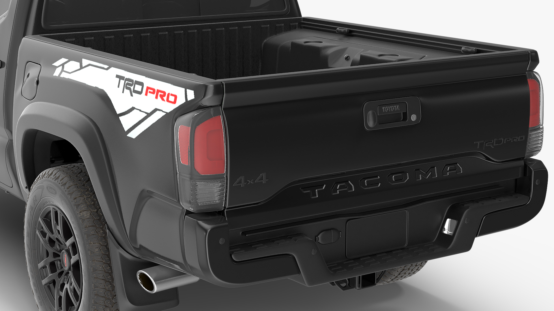 Toyota Tacoma TRD Pro Midnight Black Metallic 2021 Rigged 3D