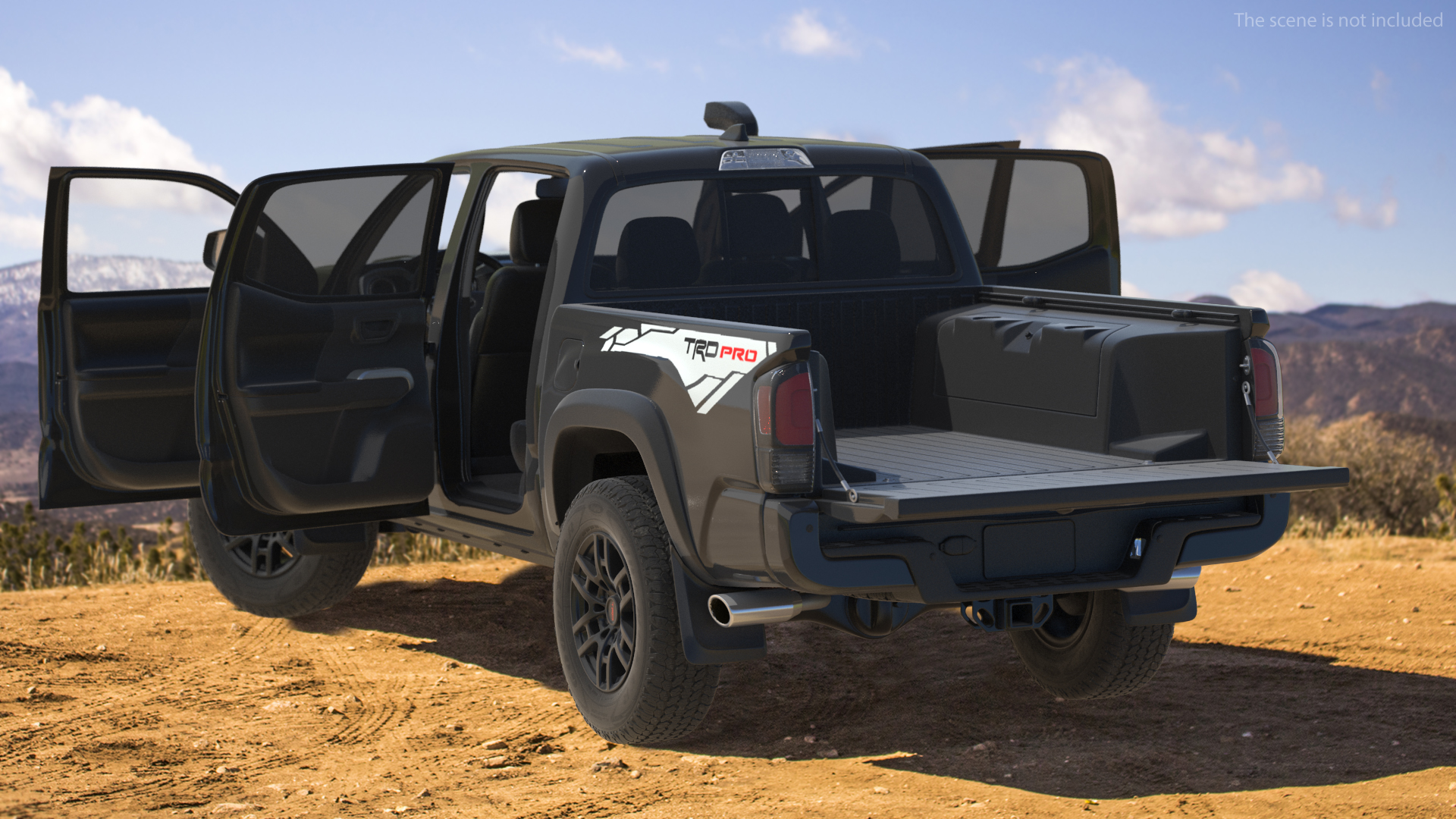 Toyota Tacoma TRD Pro Midnight Black Metallic 2021 Rigged 3D