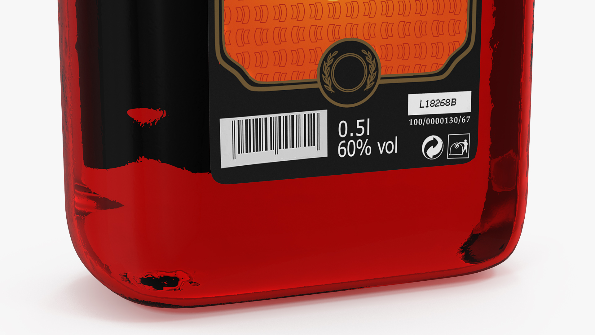 Rum Bottle 60 vol 3D