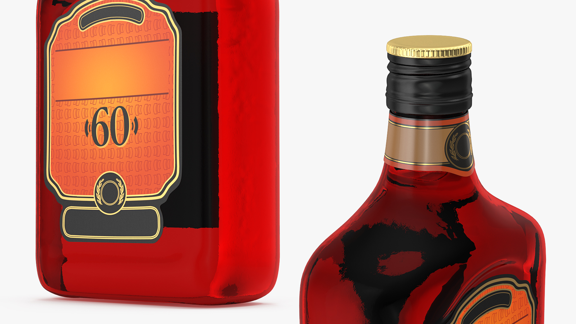 Rum Bottle 60 vol 3D