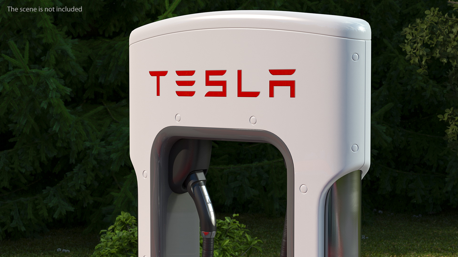 3D Electric Charging Station and Tesla Model 3 model