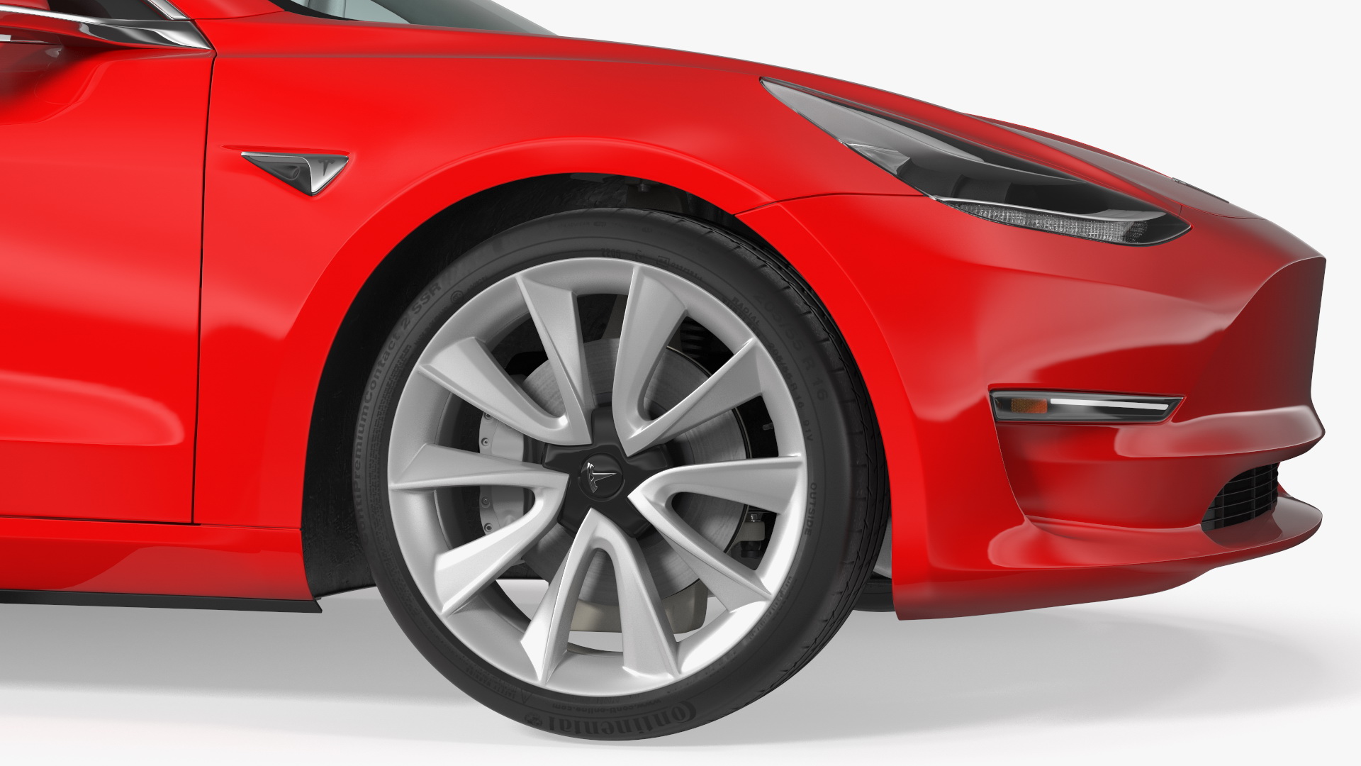 3D Electric Charging Station and Tesla Model 3 model