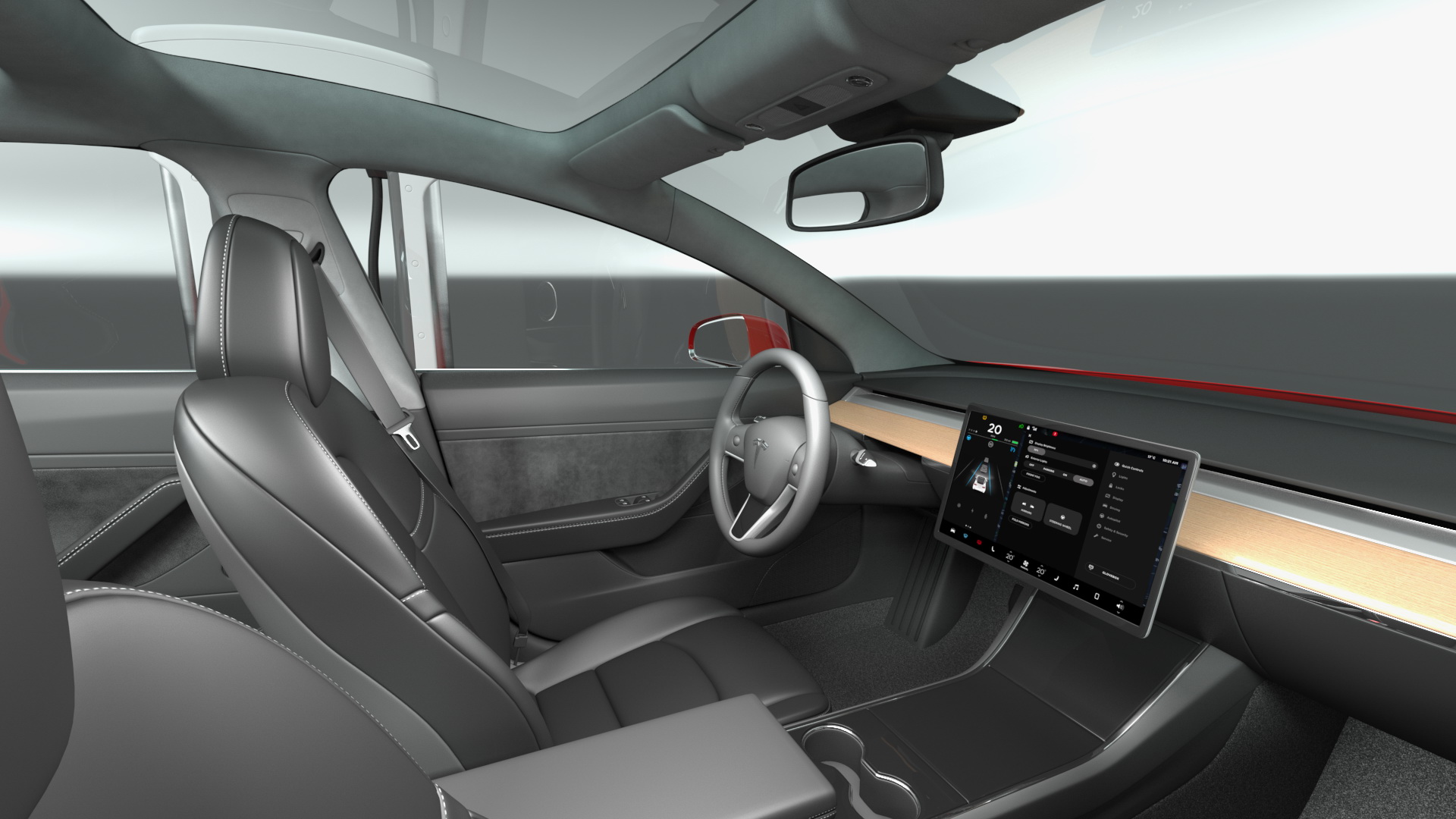3D Electric Charging Station and Tesla Model 3 model