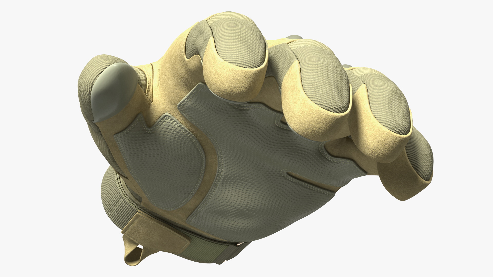 Shockproof Gloves Khaki Rigged for Maya 3D model