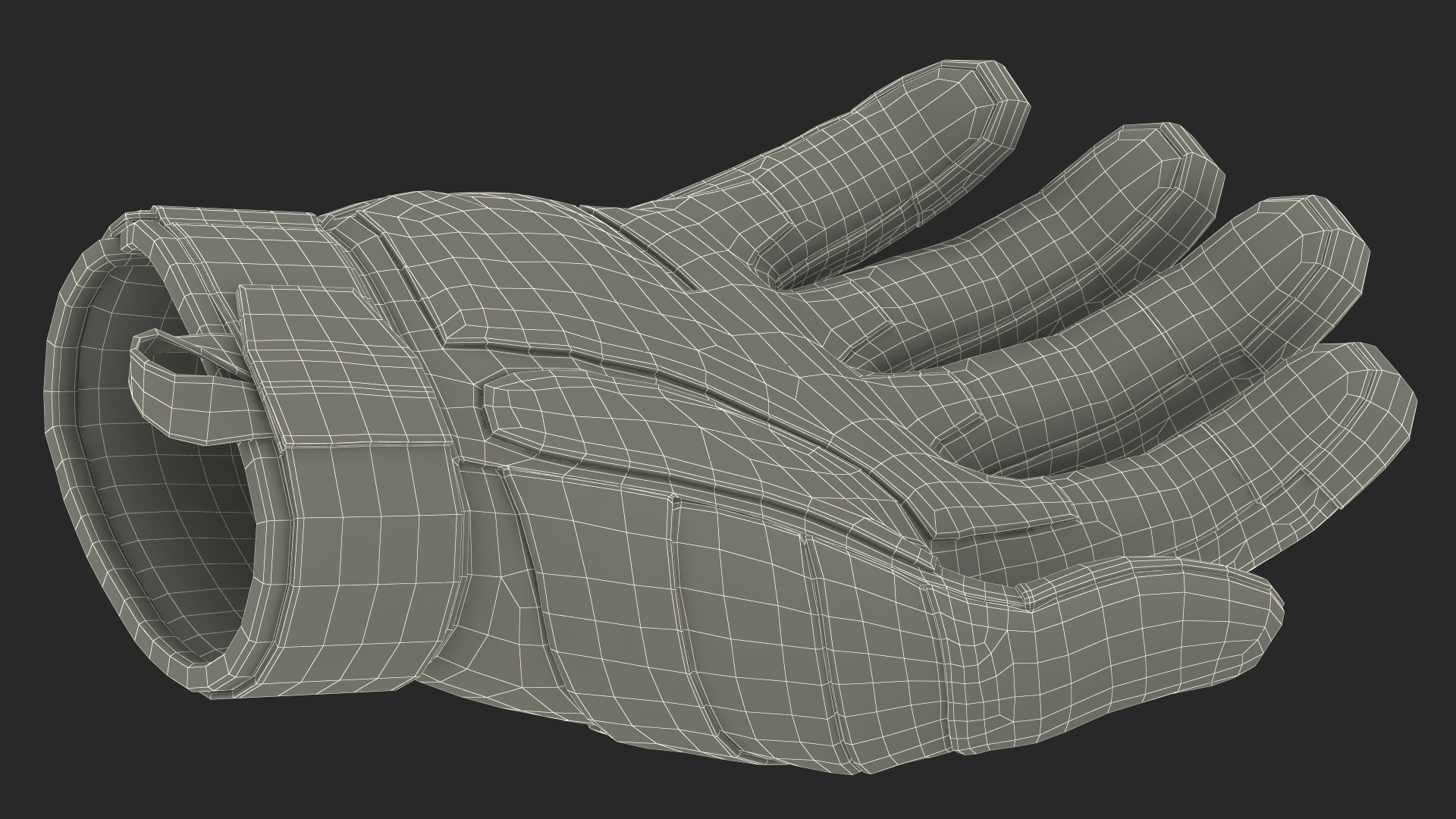 Shockproof Gloves Khaki Rigged for Maya 3D model