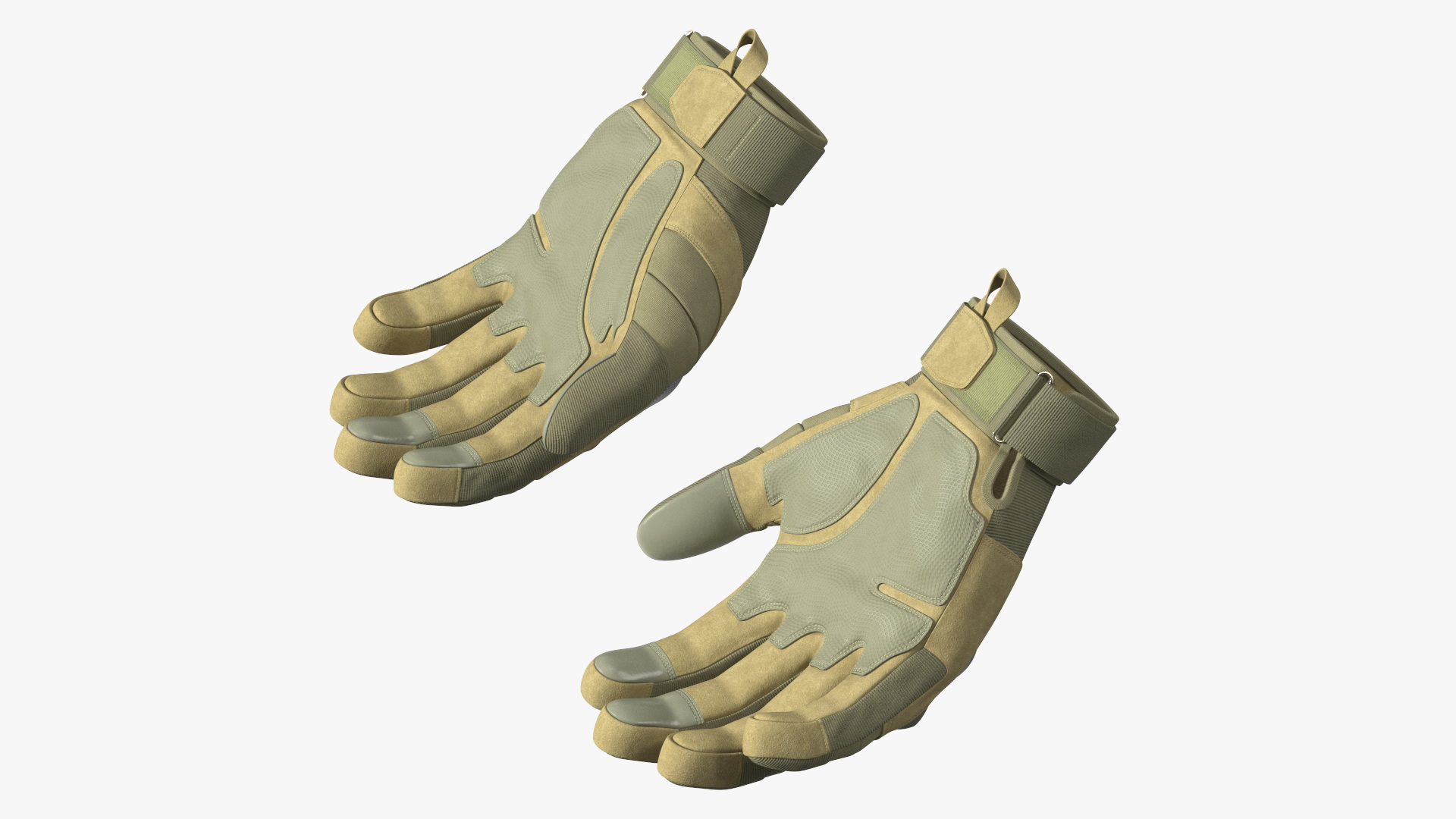 Shockproof Gloves Khaki Rigged for Maya 3D model