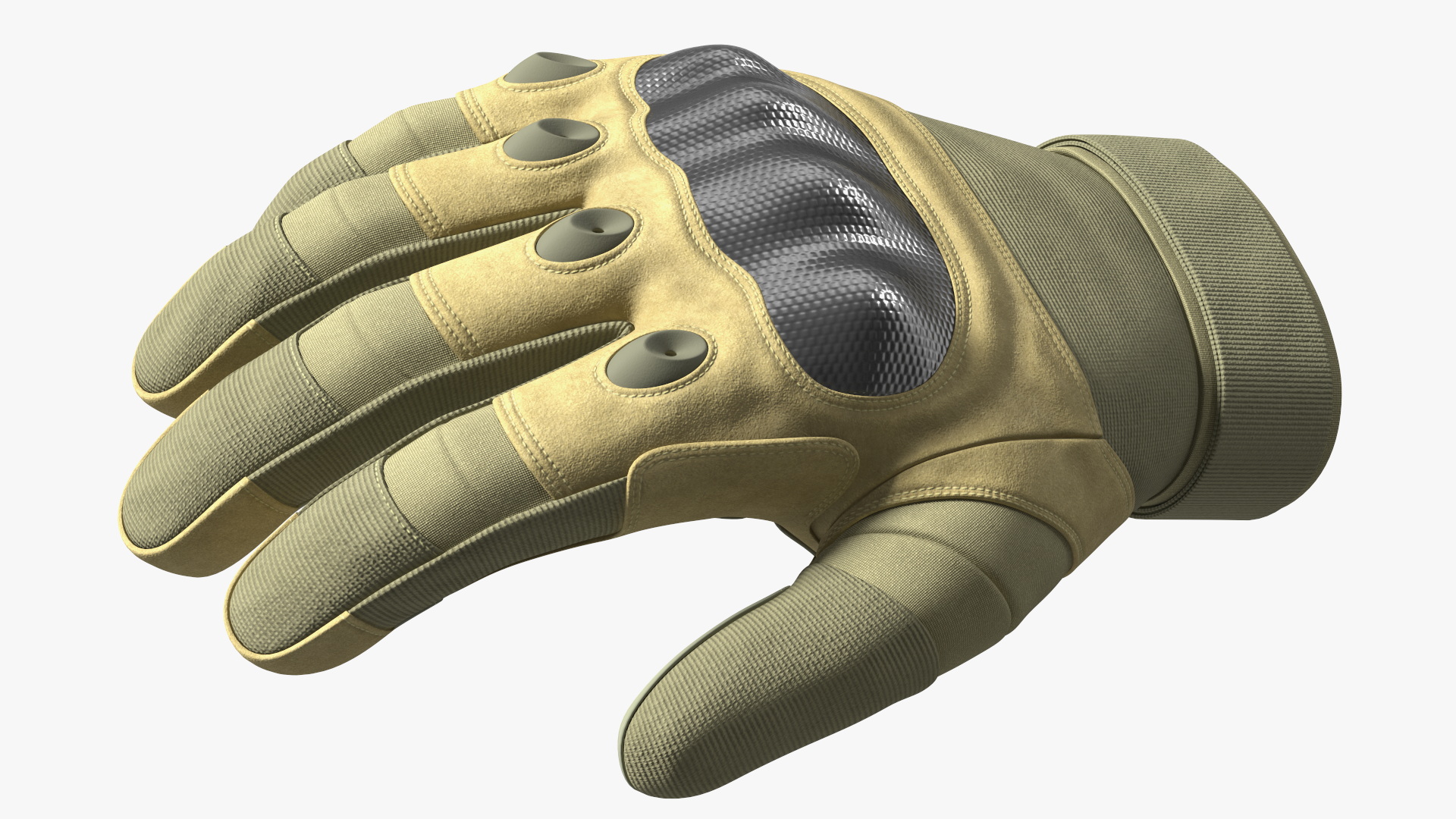 Shockproof Gloves Khaki Rigged for Maya 3D model