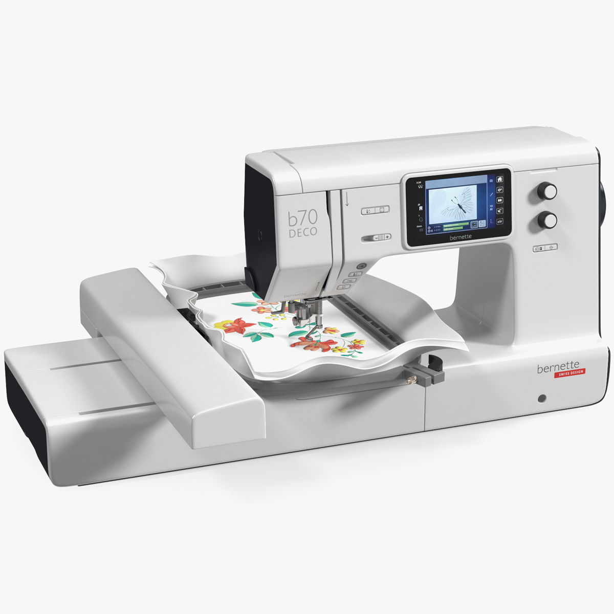 Embroidery Machine Bernette b70 Deco Screen On Rigged for Maya 3D