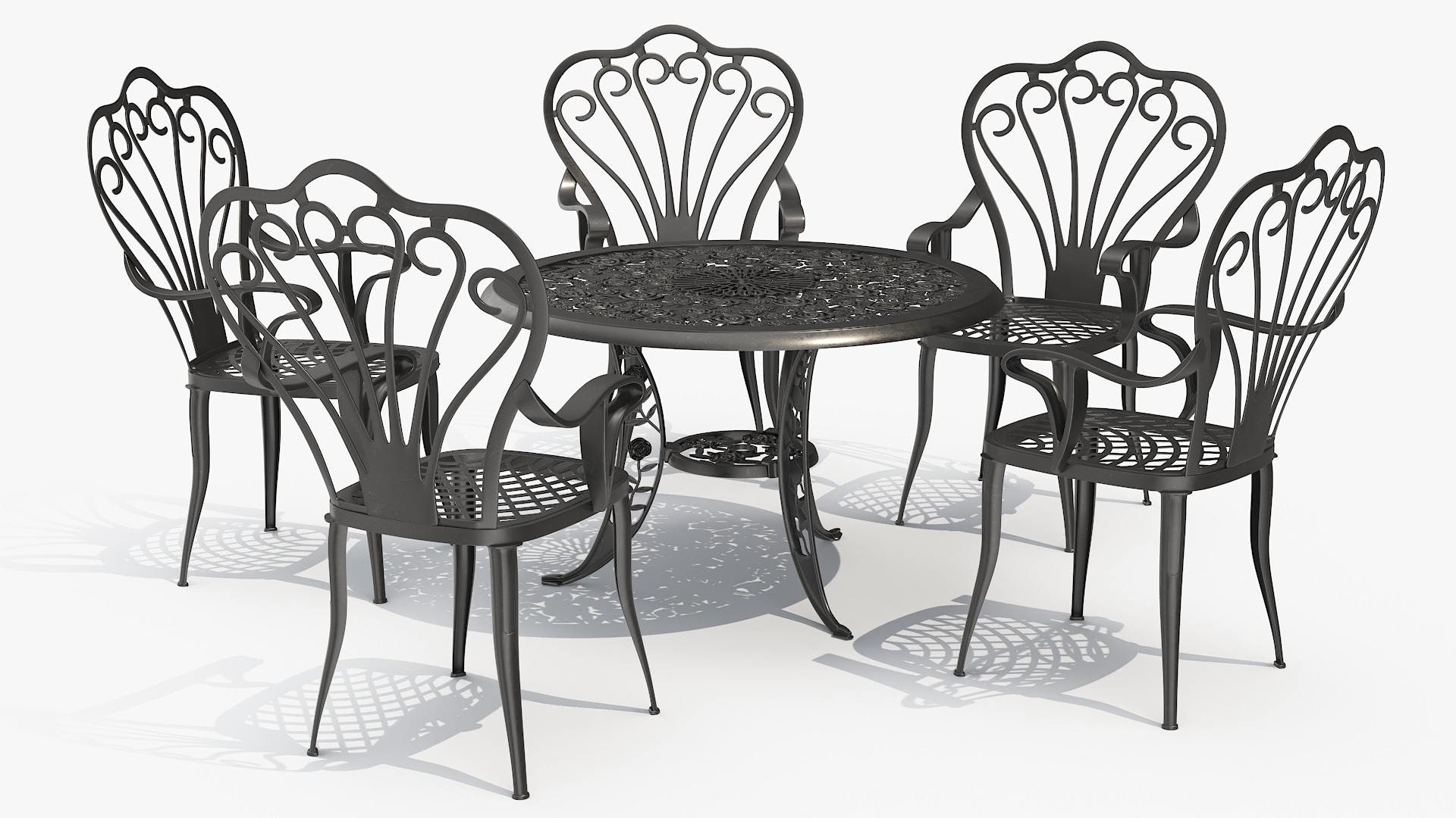 Ivy Gazebo with Garden Furniture 3D