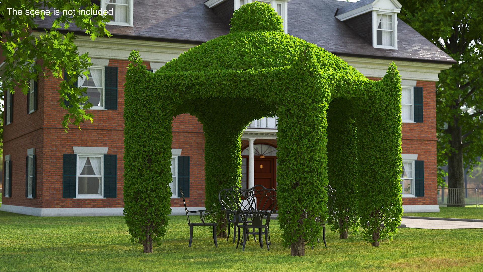 Ivy Gazebo with Garden Furniture 3D