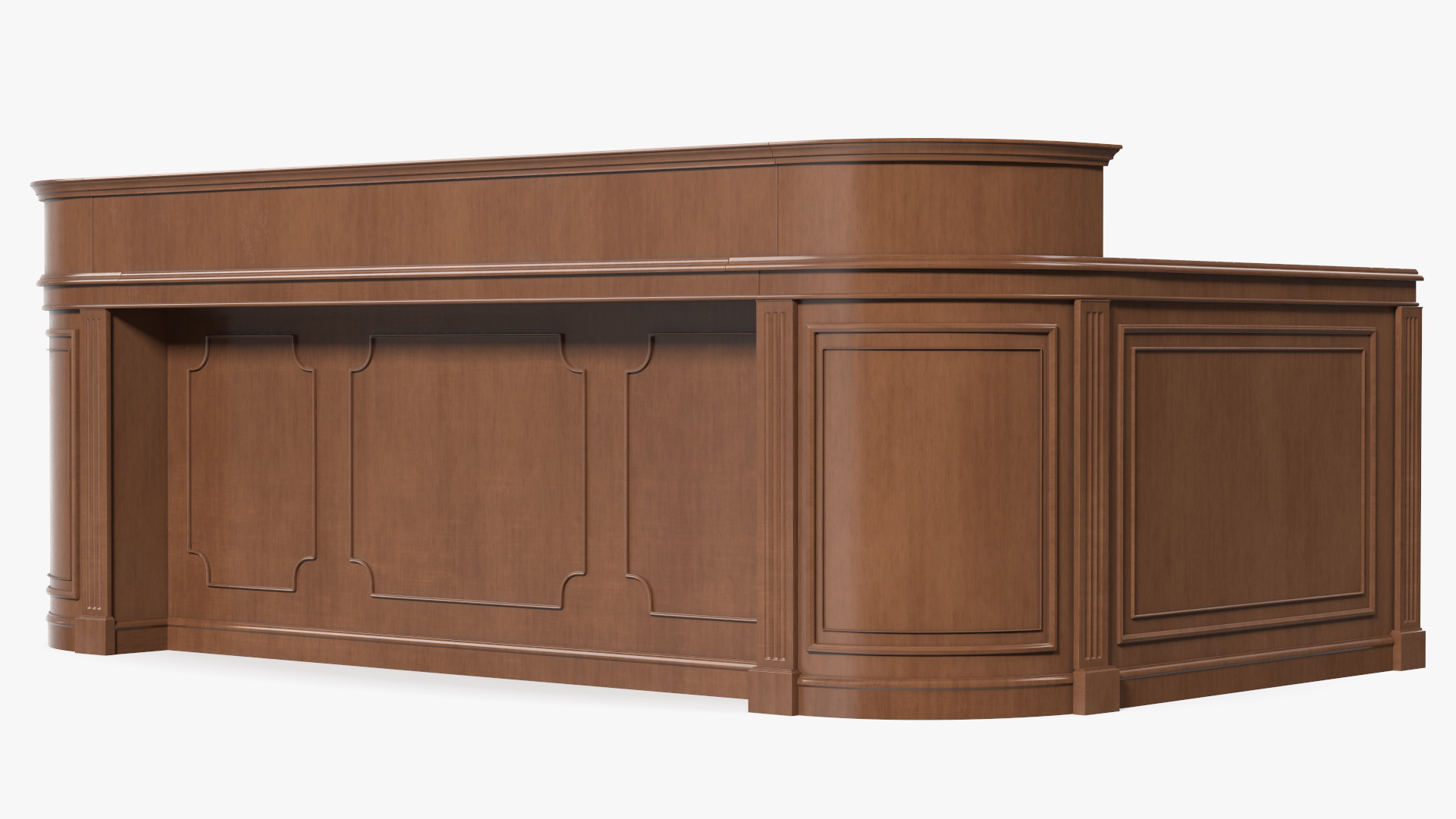 3D Reception Desk Classic Style model
