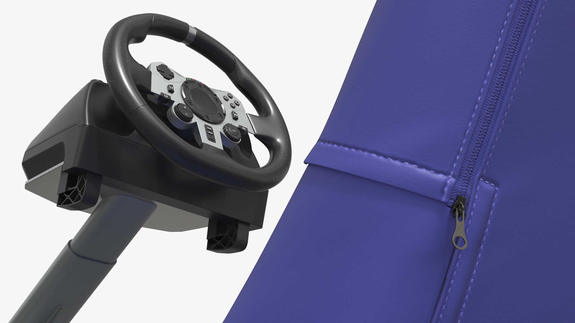 Gaming Racing Seat with Wheel Stand and Pedals, view 11