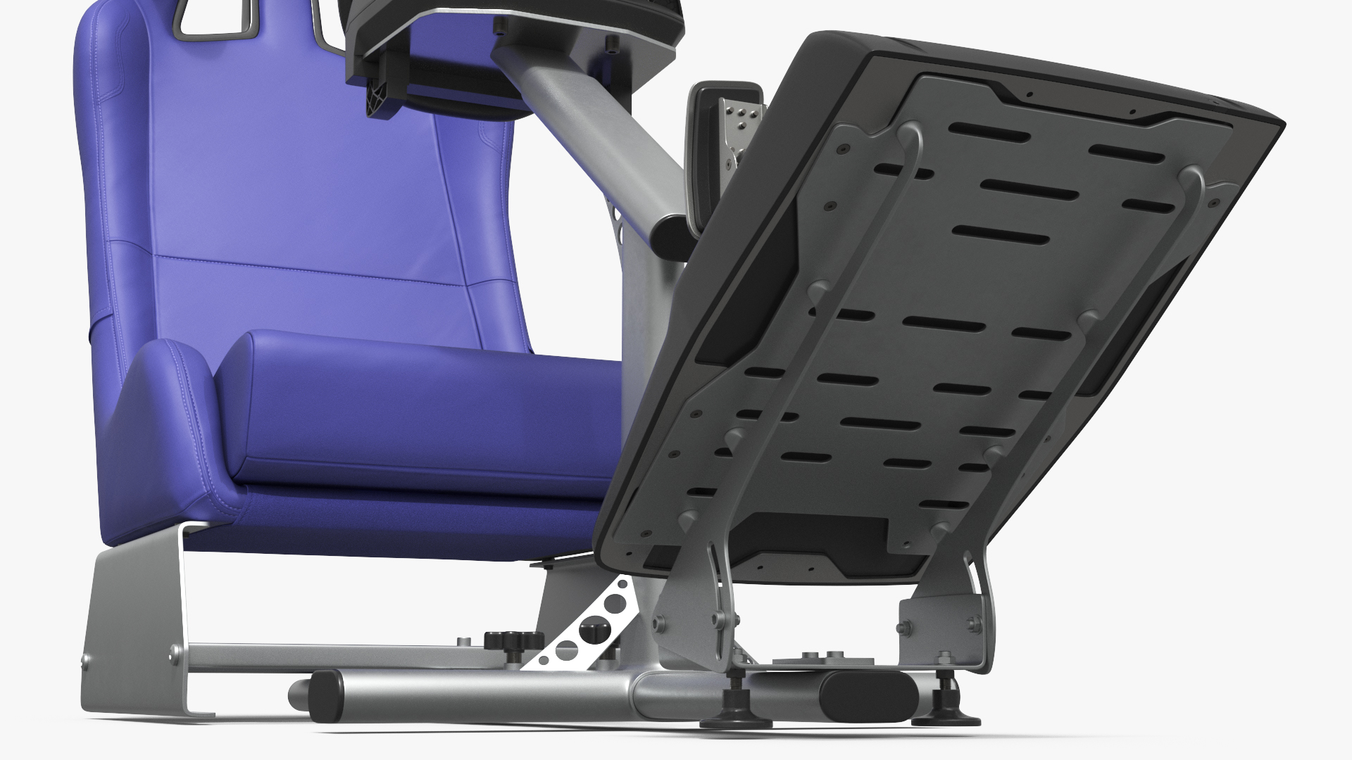 Gaming Racing Seat with Wheel Stand and Pedals, view 8