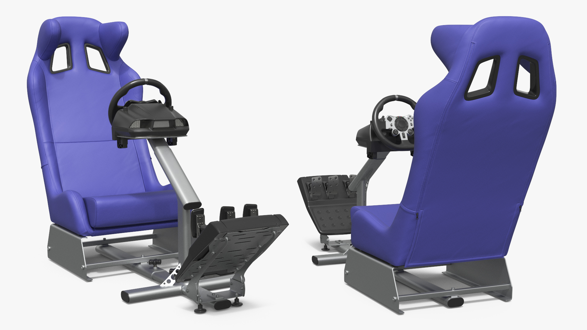 Gaming Racing Seat with Wheel Stand and Pedals, view 3