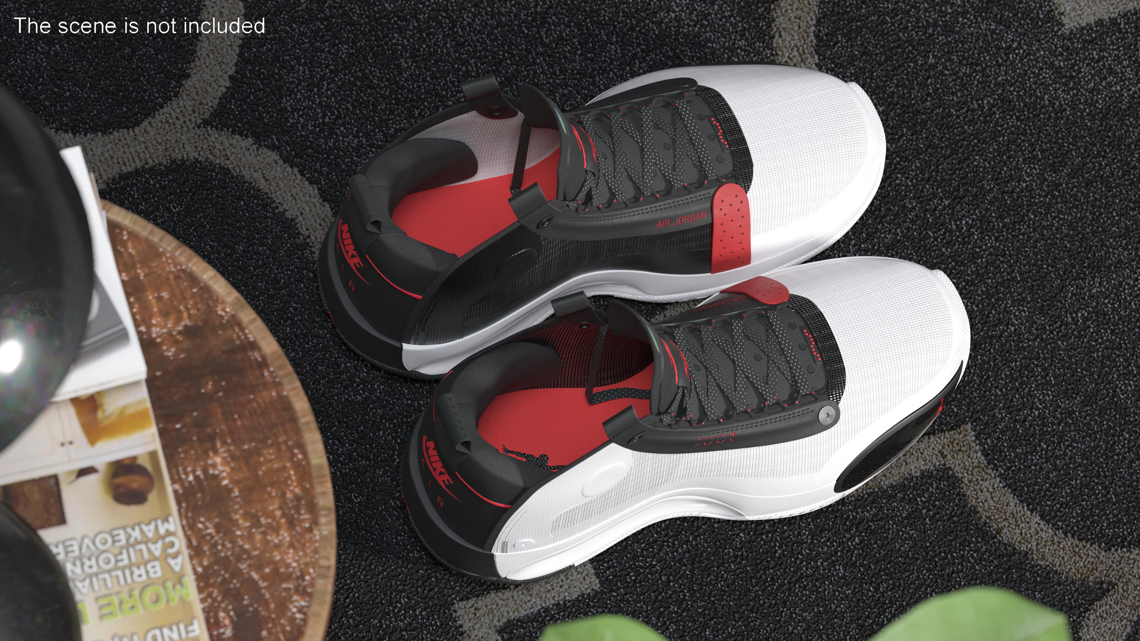 3D model Nike Air Jordan 34 XXXIV Bred White Black Red