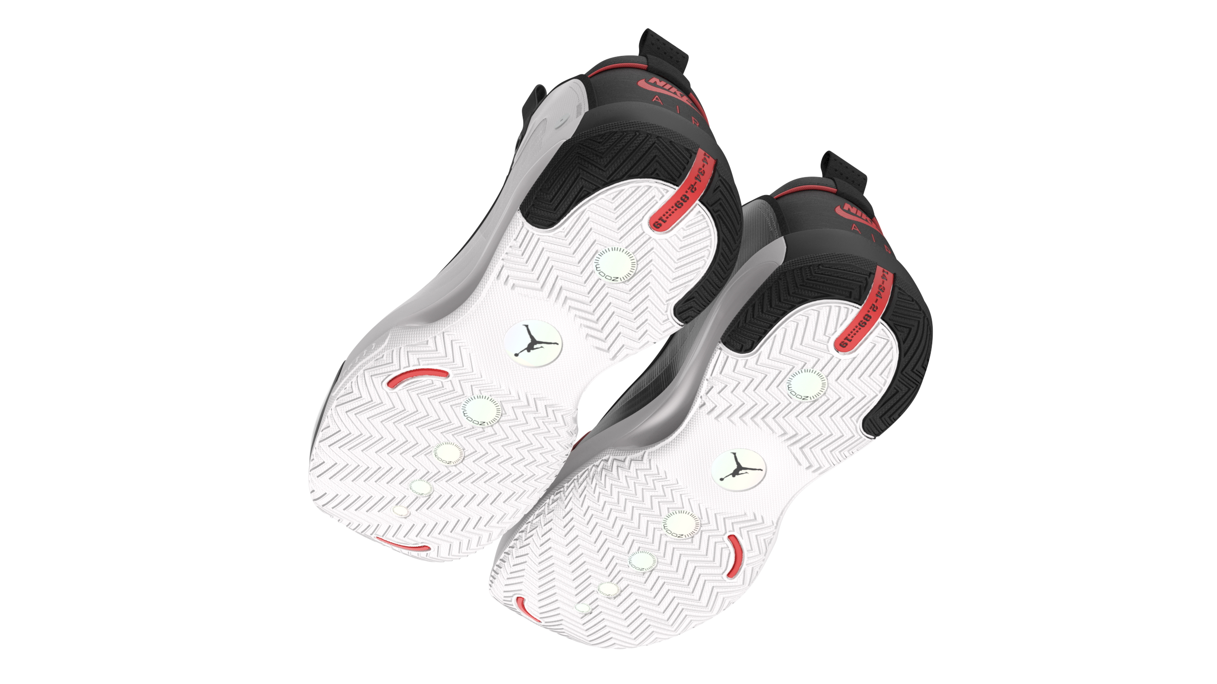 3D model Nike Air Jordan 34 XXXIV Bred White Black Red