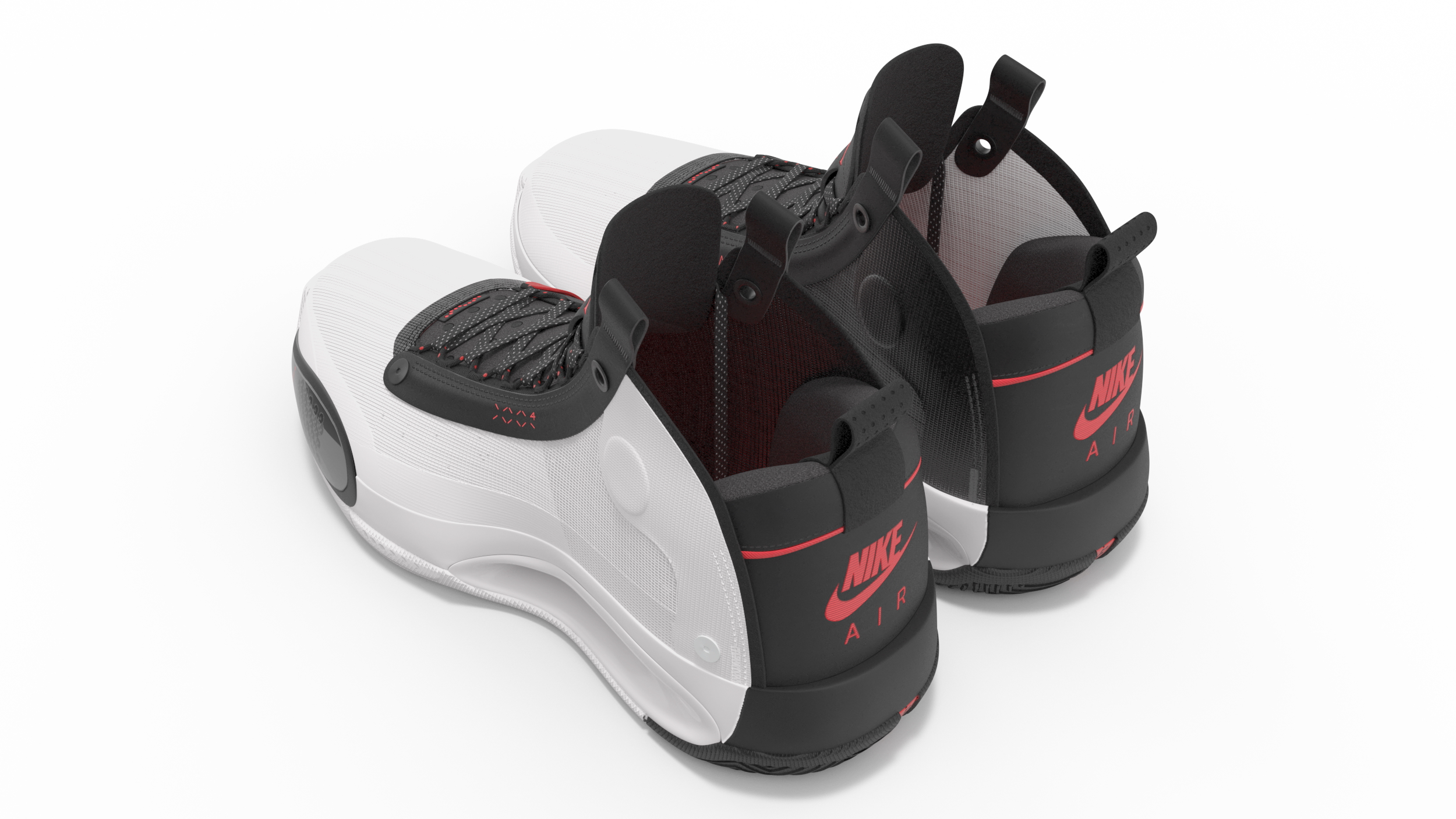 3D model Nike Air Jordan 34 XXXIV Bred White Black Red