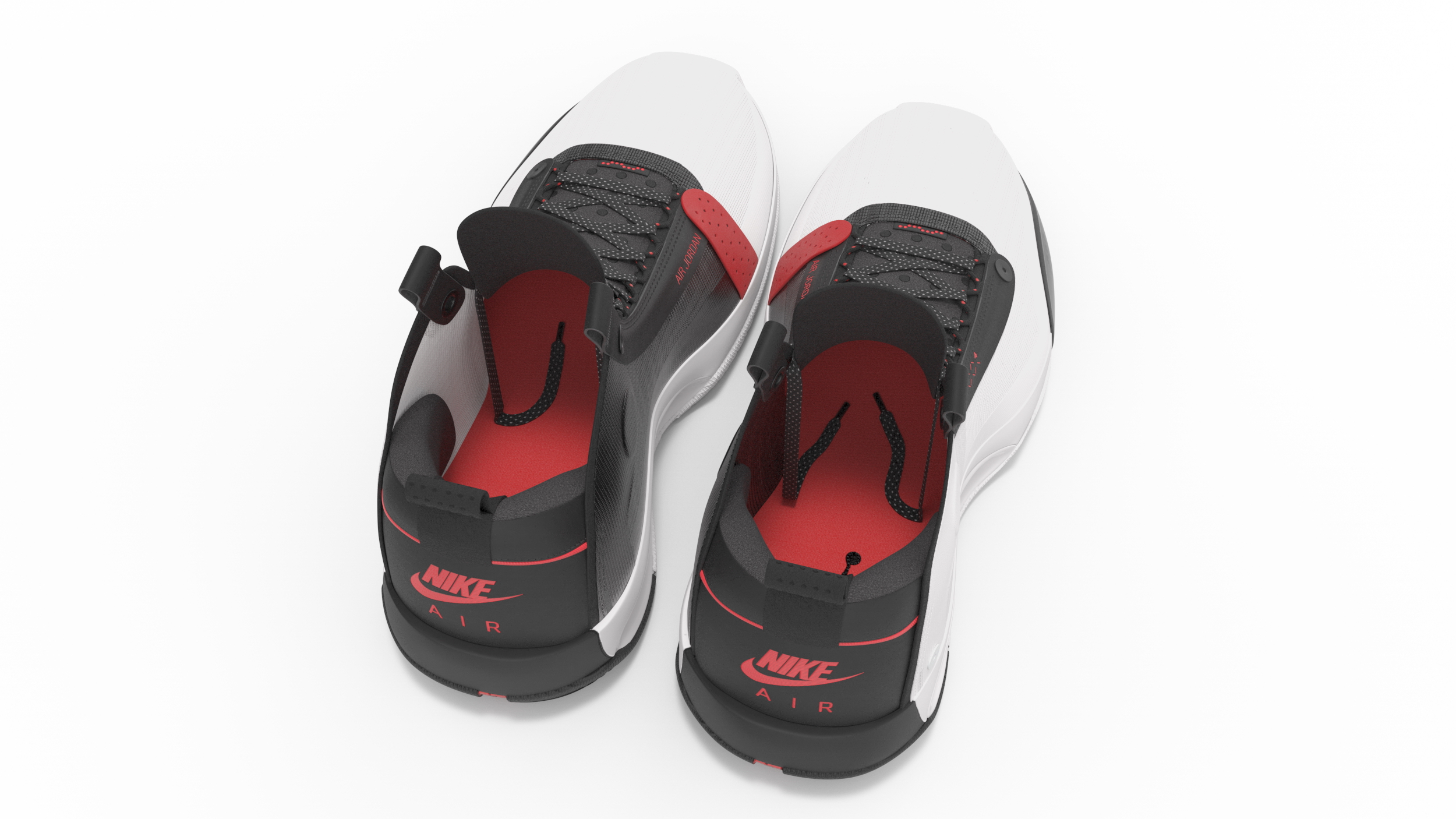 3D model Nike Air Jordan 34 XXXIV Bred White Black Red