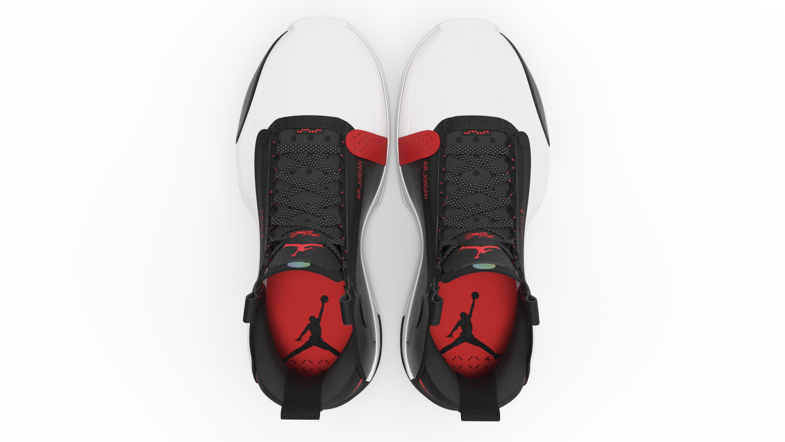 3D model Nike Air Jordan 34 XXXIV Bred White Black Red