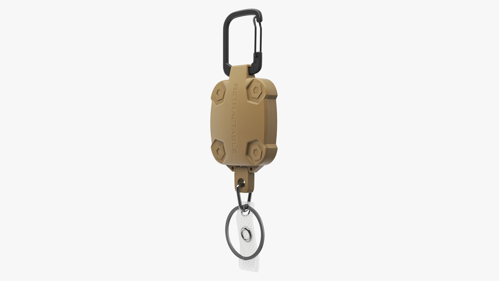 Belt Clip with Key Reel Brown 3D model