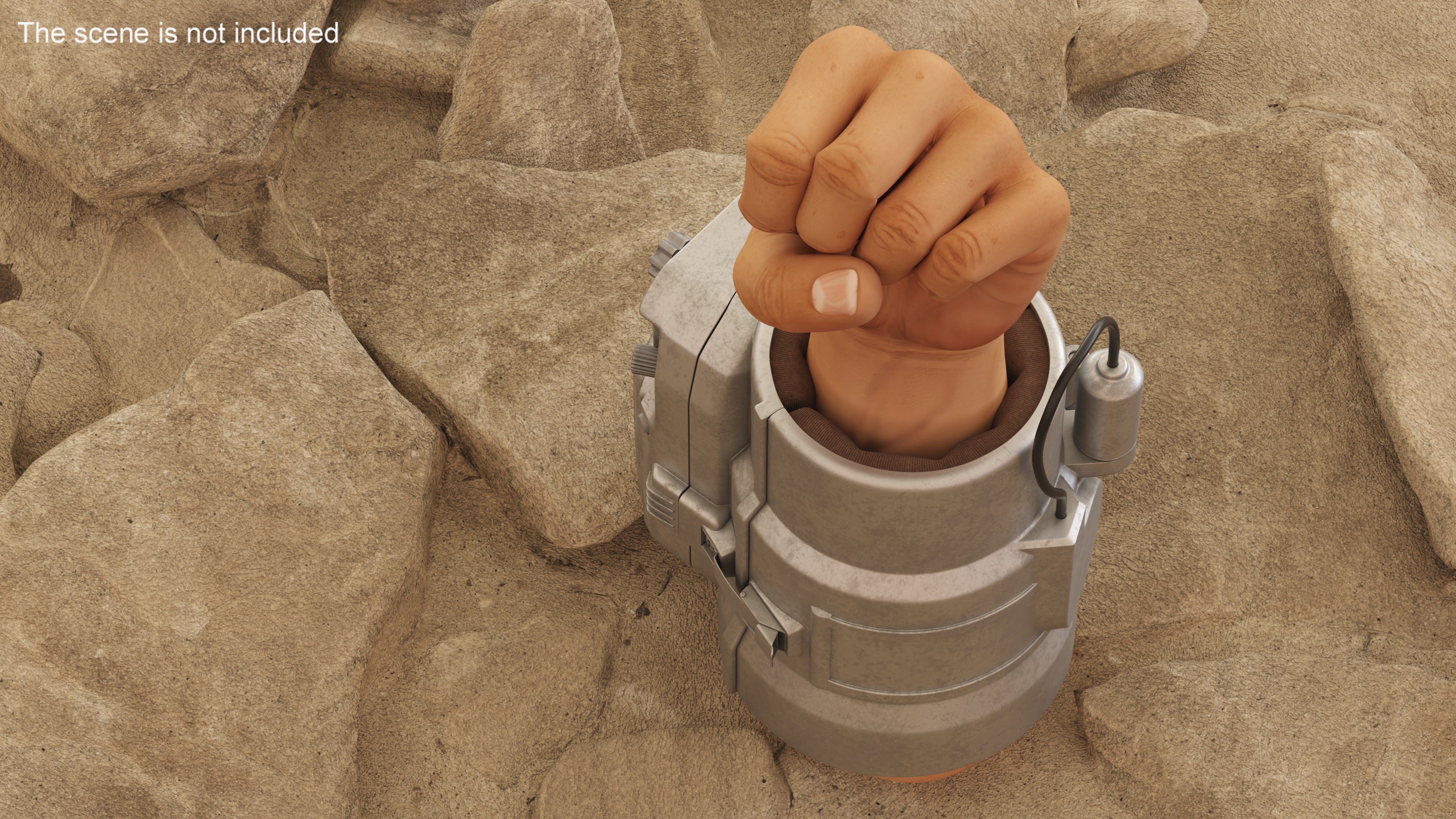 Fallout Pip Boy on the Human Arm 3D