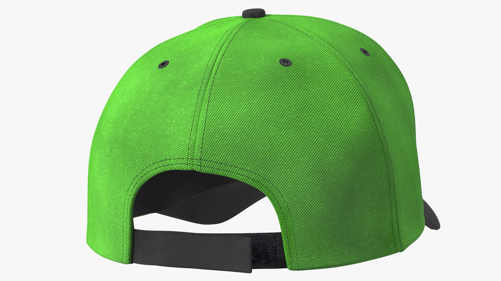 Cap Cotton Green Black Your Logo 3D